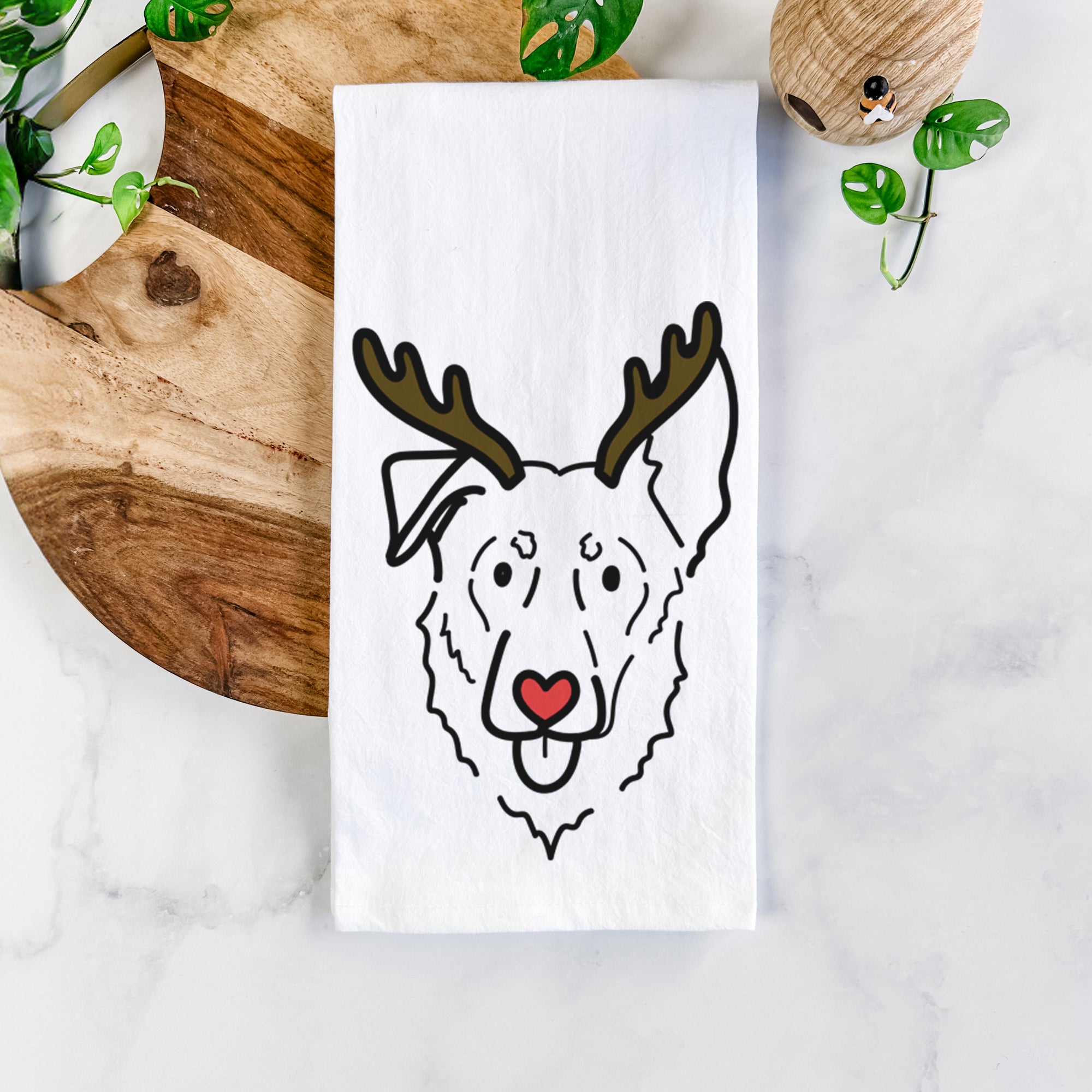 Red Nose Shepherd Mix - Bodhi - Tea Towel