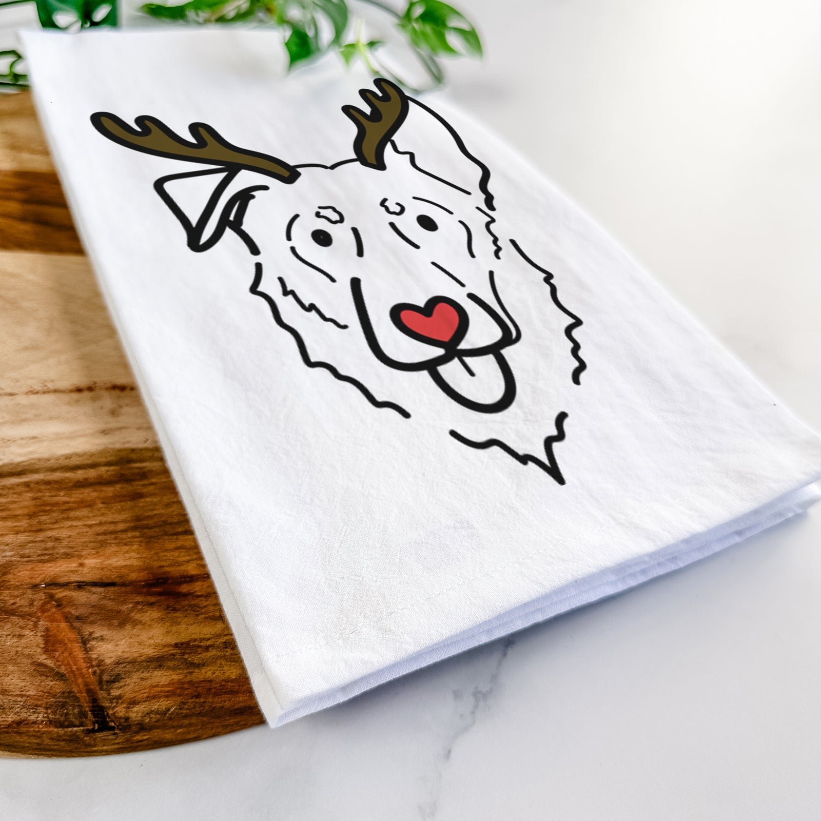 Red Nose Shepherd Mix - Bodhi - Tea Towel