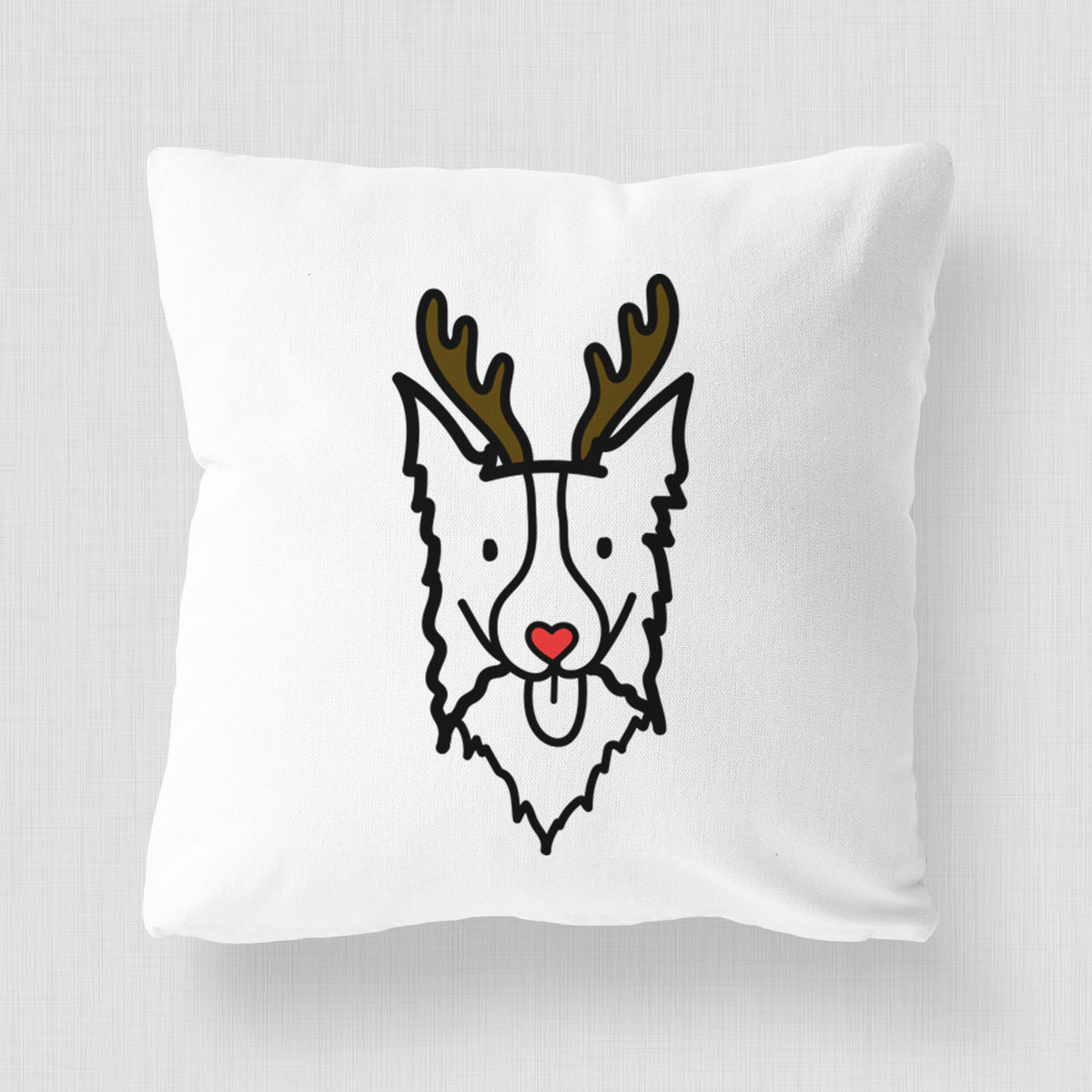 Love Always Border Collie - Throw Pillow Cover