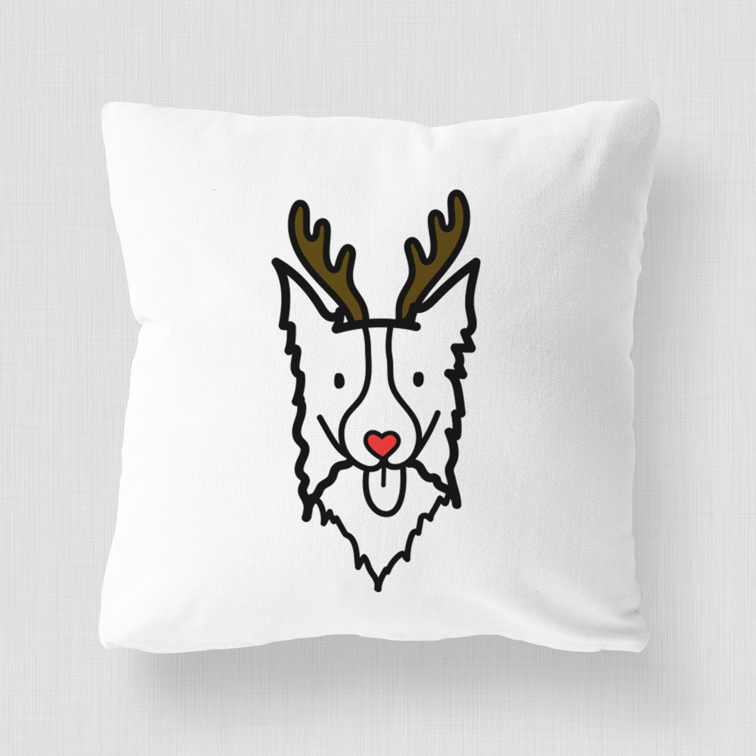 Love Always Border Collie - Throw Pillow Cover