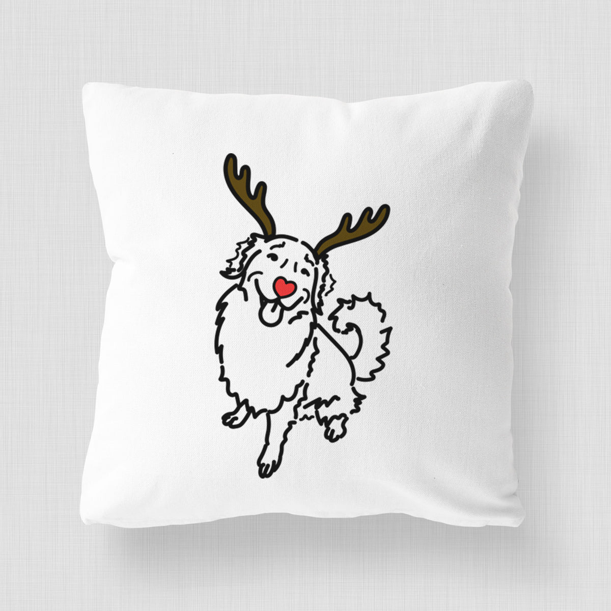 Love Always Golden Retriever - Brinkley -  Throw Pillow Cover