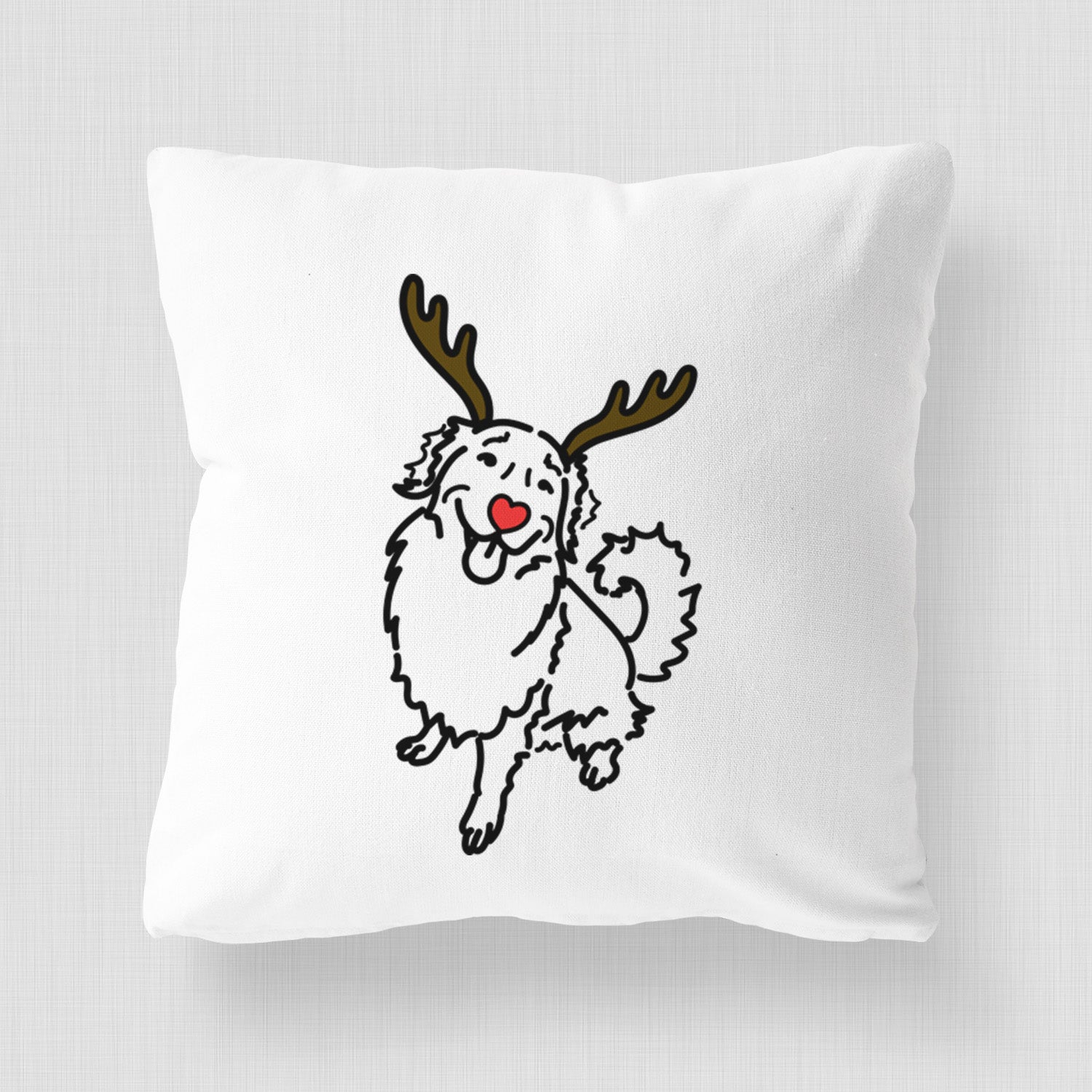 Love Always Golden Retriever - Brinkley -  Throw Pillow Cover