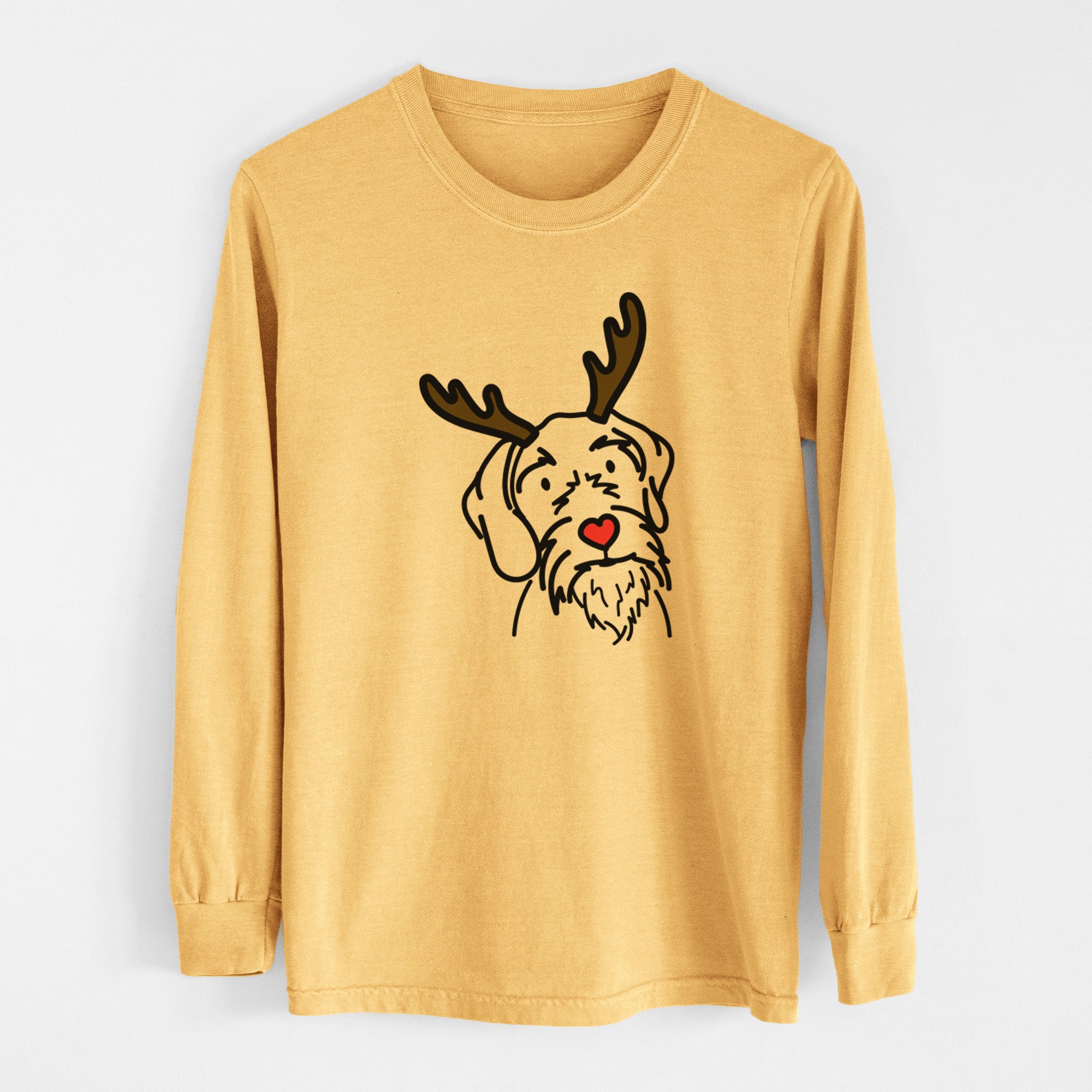 Red Nose German Wirehaired Pointer - Buck - Heavyweight 100% Cotton Long Sleeve