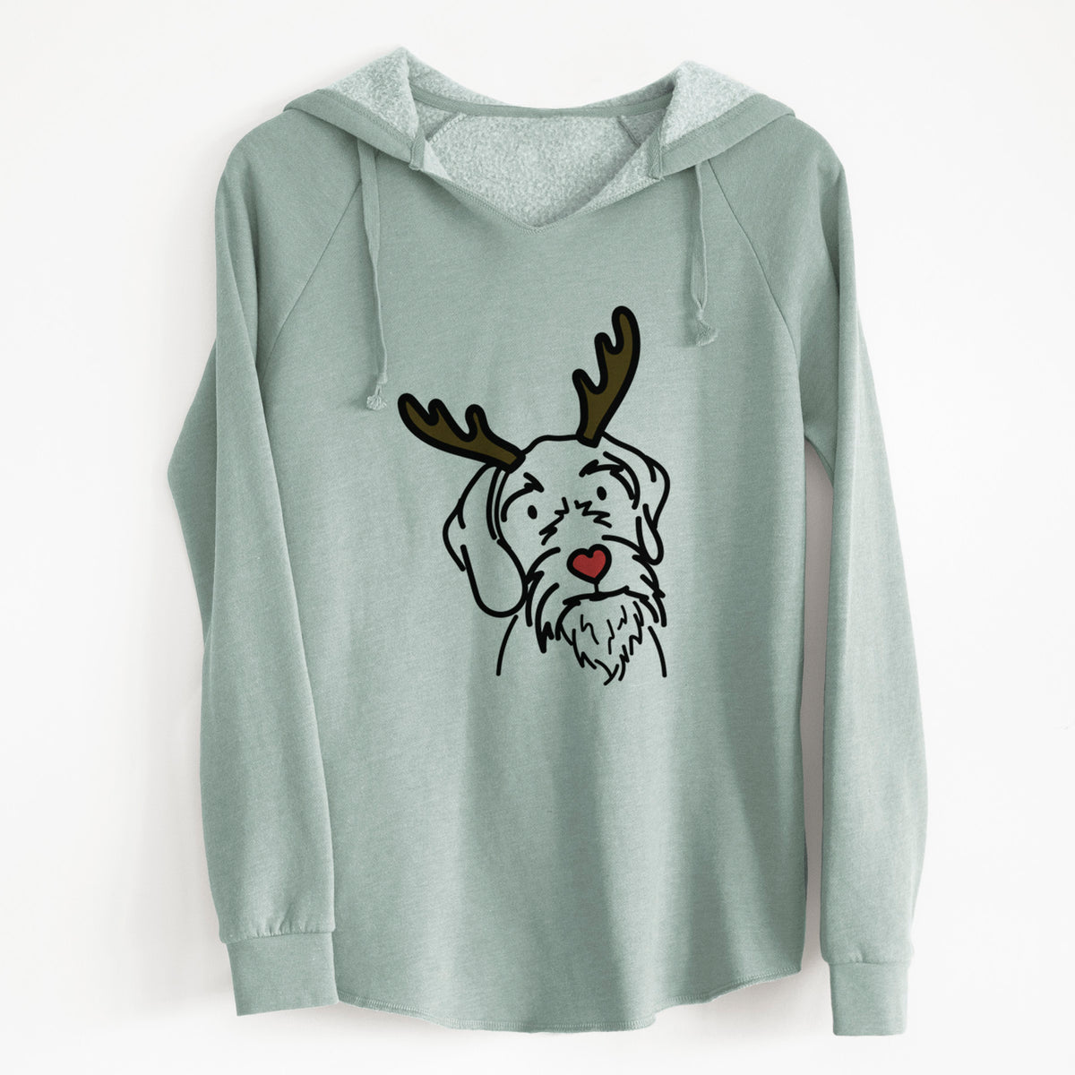 Red Nose German Wirehaired Pointer - Buck - Cali Wave Hooded Sweatshirt