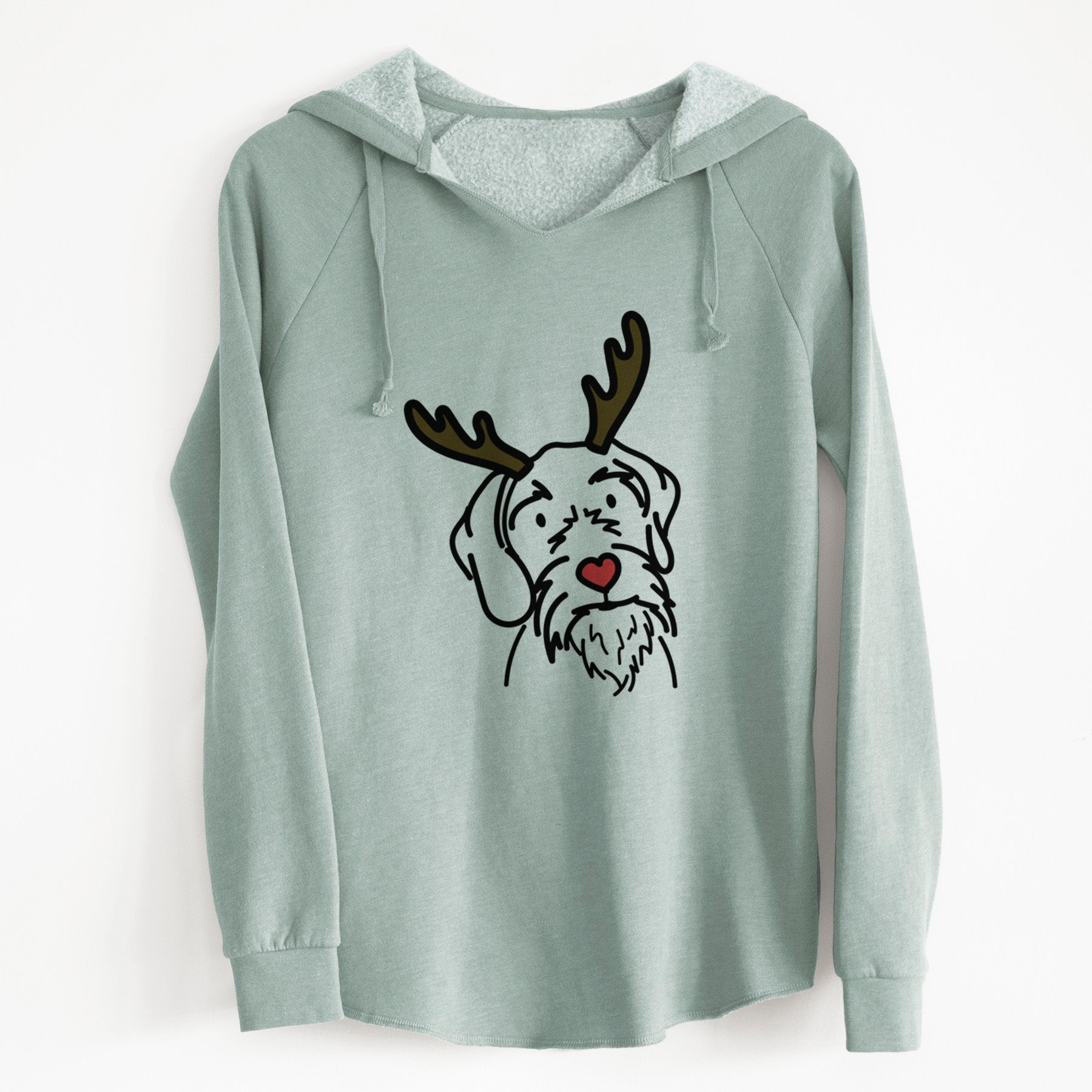 Red Nose German Wirehaired Pointer - Buck - Cali Wave Hooded Sweatshirt