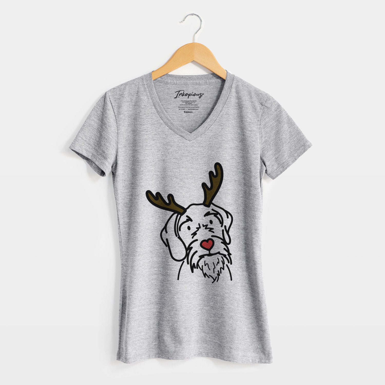 Red Nose German Wirehaired Pointer - Buck - Women's Perfect V-neck Shirt