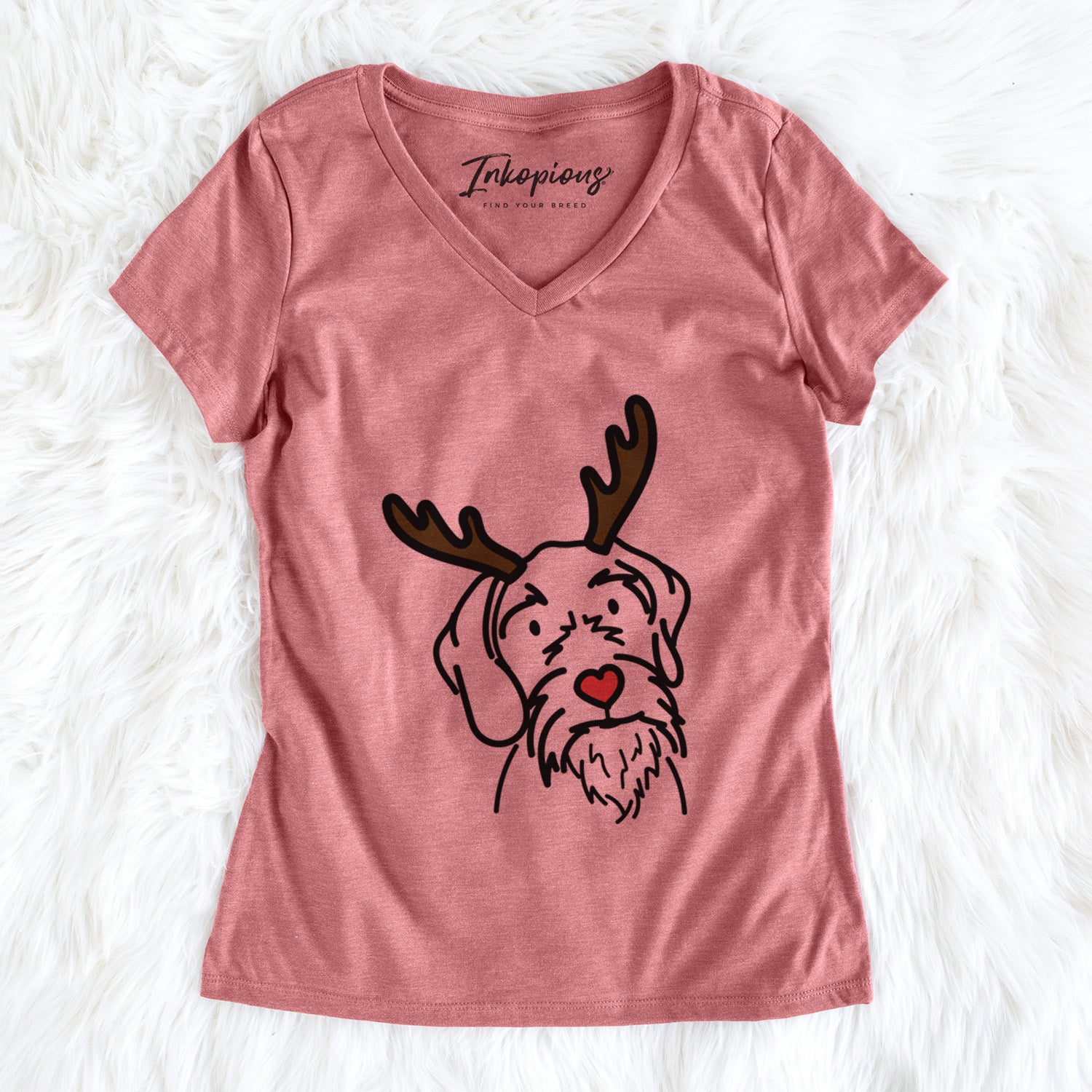 Red Nose German Wirehaired Pointer - Buck - Women's Perfect V-neck Shirt