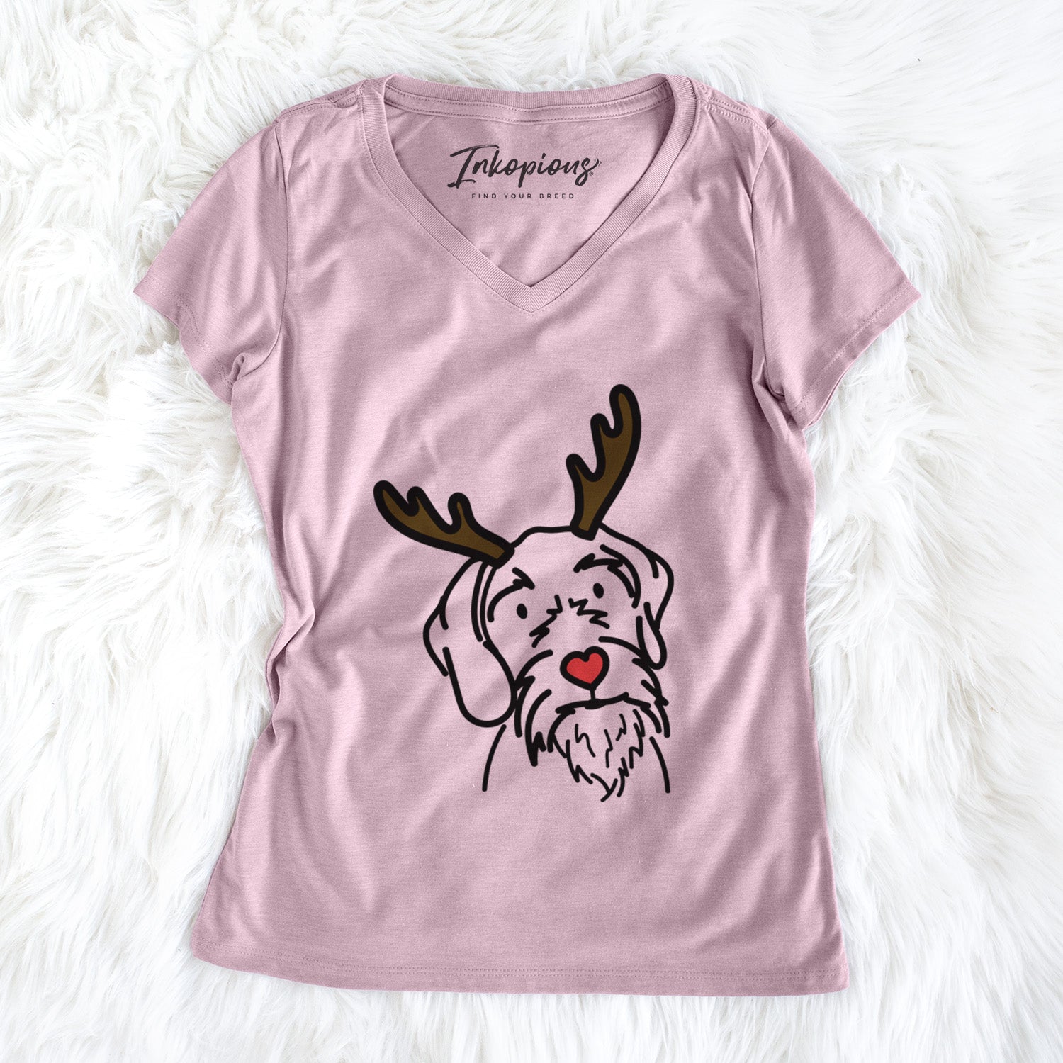 Red Nose German Wirehaired Pointer - Buck - Women's Perfect V-neck Shirt