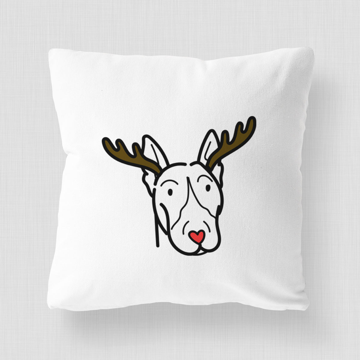 Love Always Bull Terrier - Throw Pillow Cover