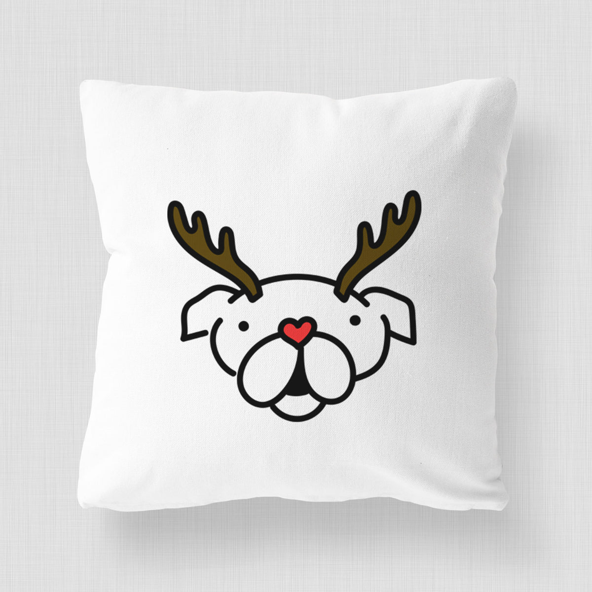 Love Always English Bulldog - Throw Pillow Cover