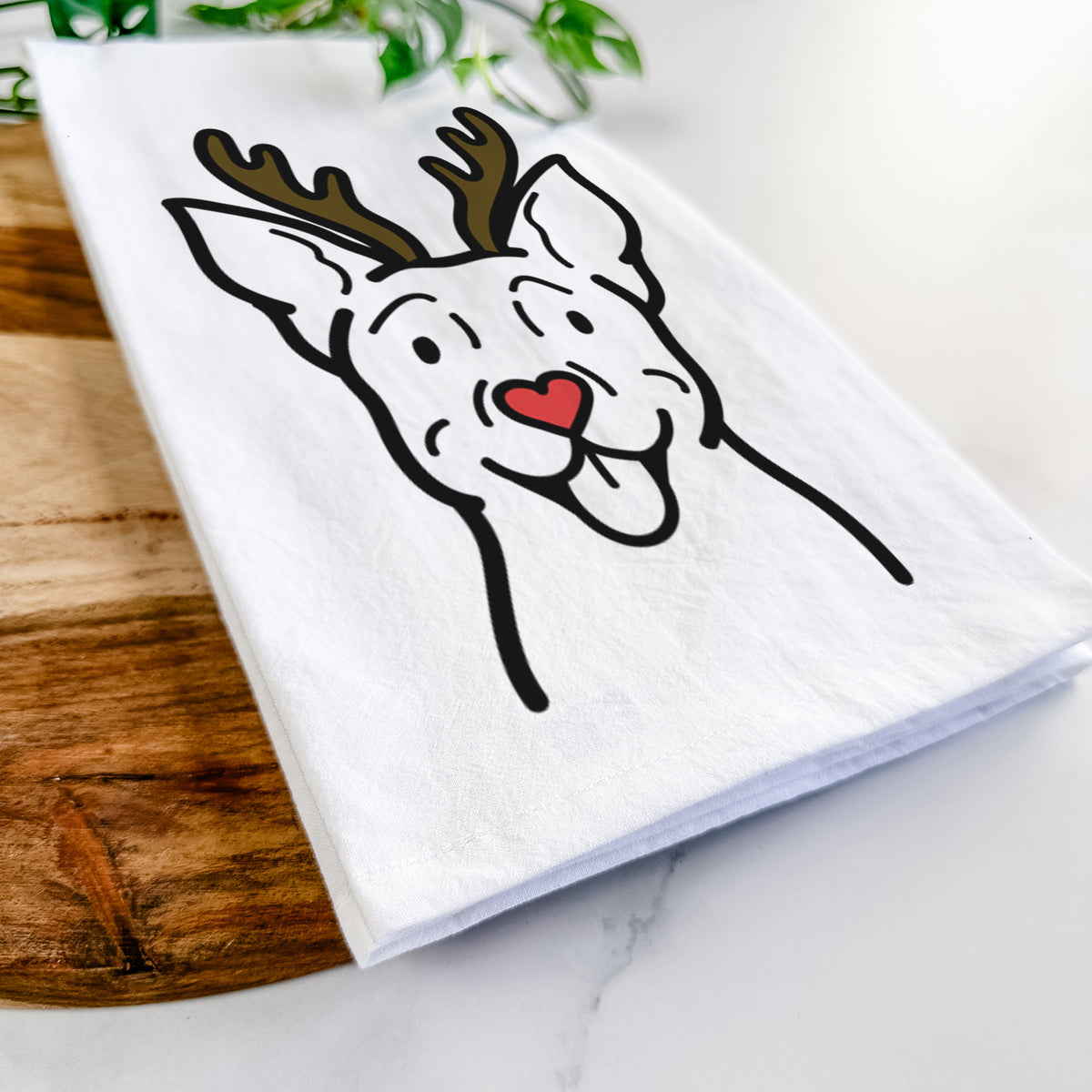 Red Nose Carolina Dog - Tea Towel