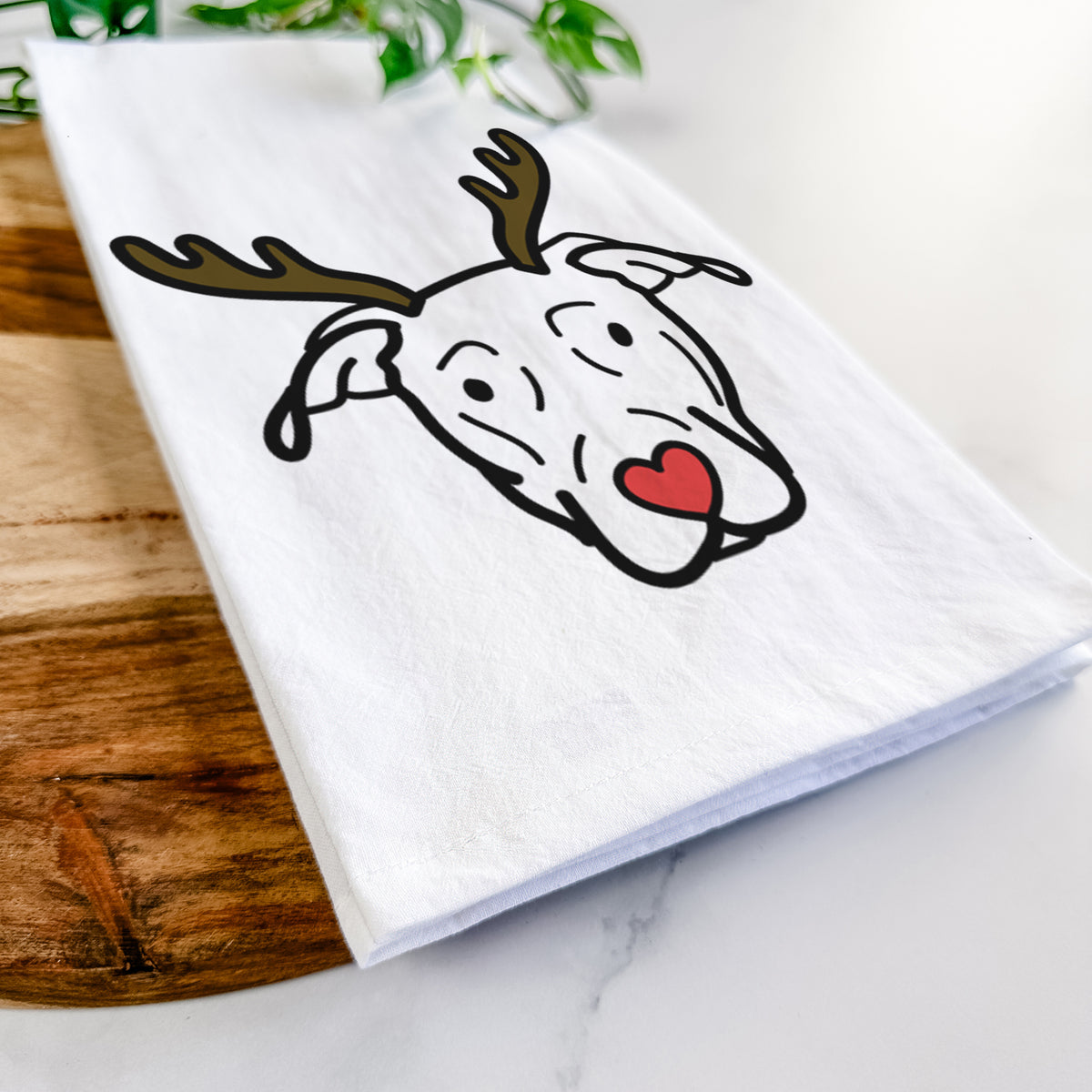 Red Nose Catahoula - Tea Towel