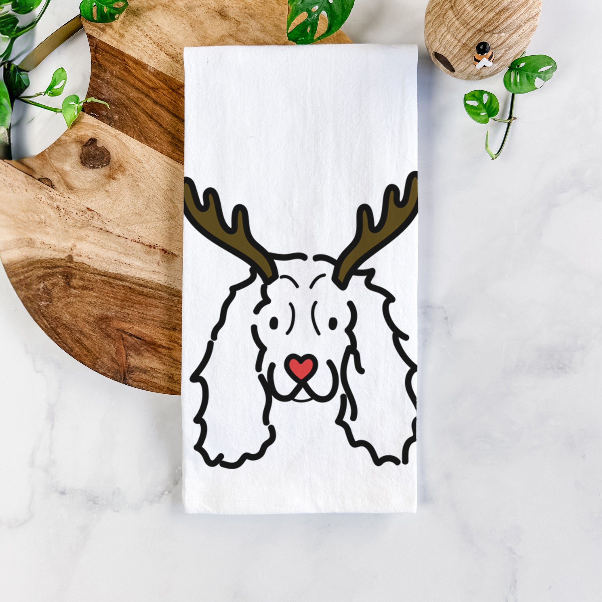 Red Nose American Cocker Spaniel - Tea Towel