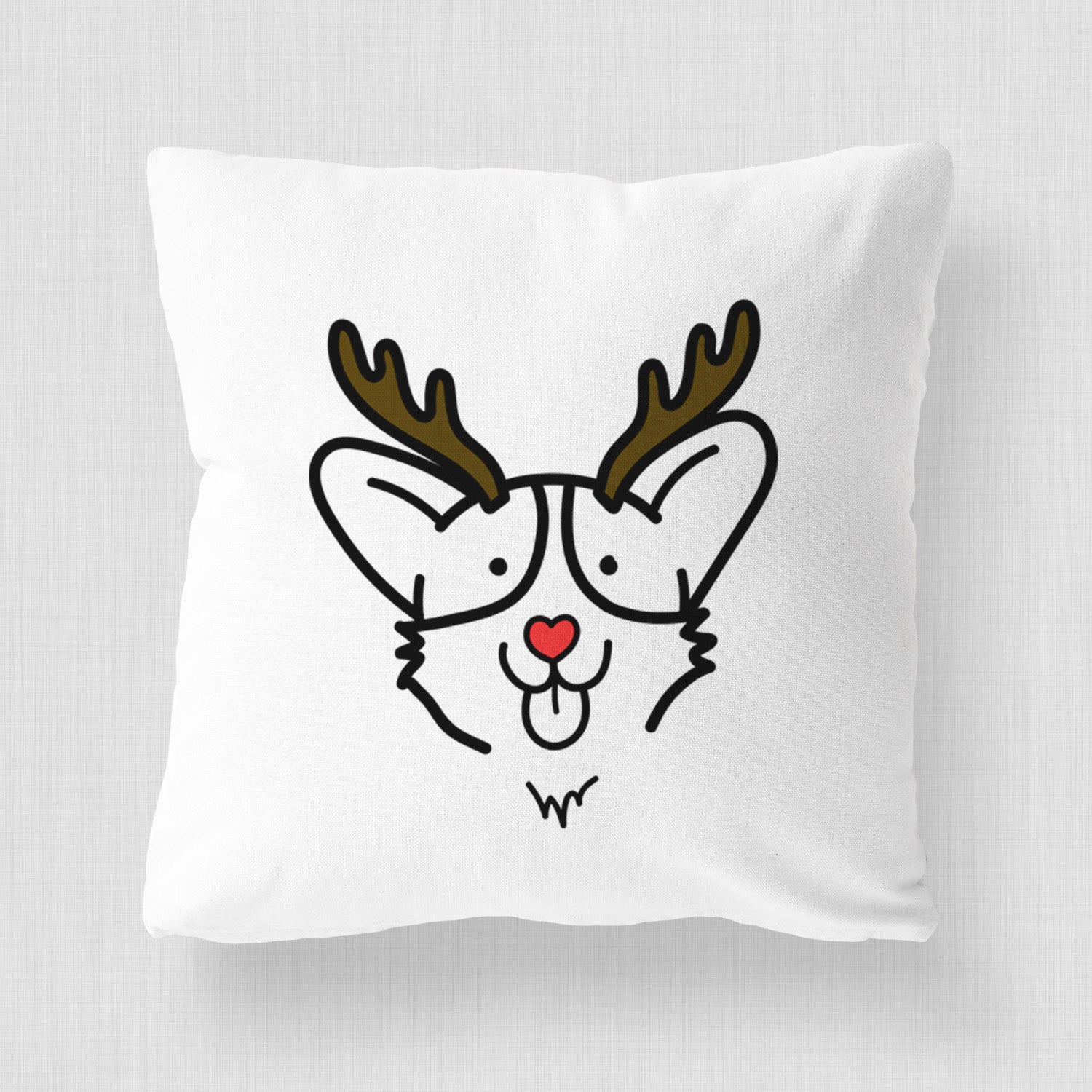 Love Always Corgi - Throw Pillow Cover
