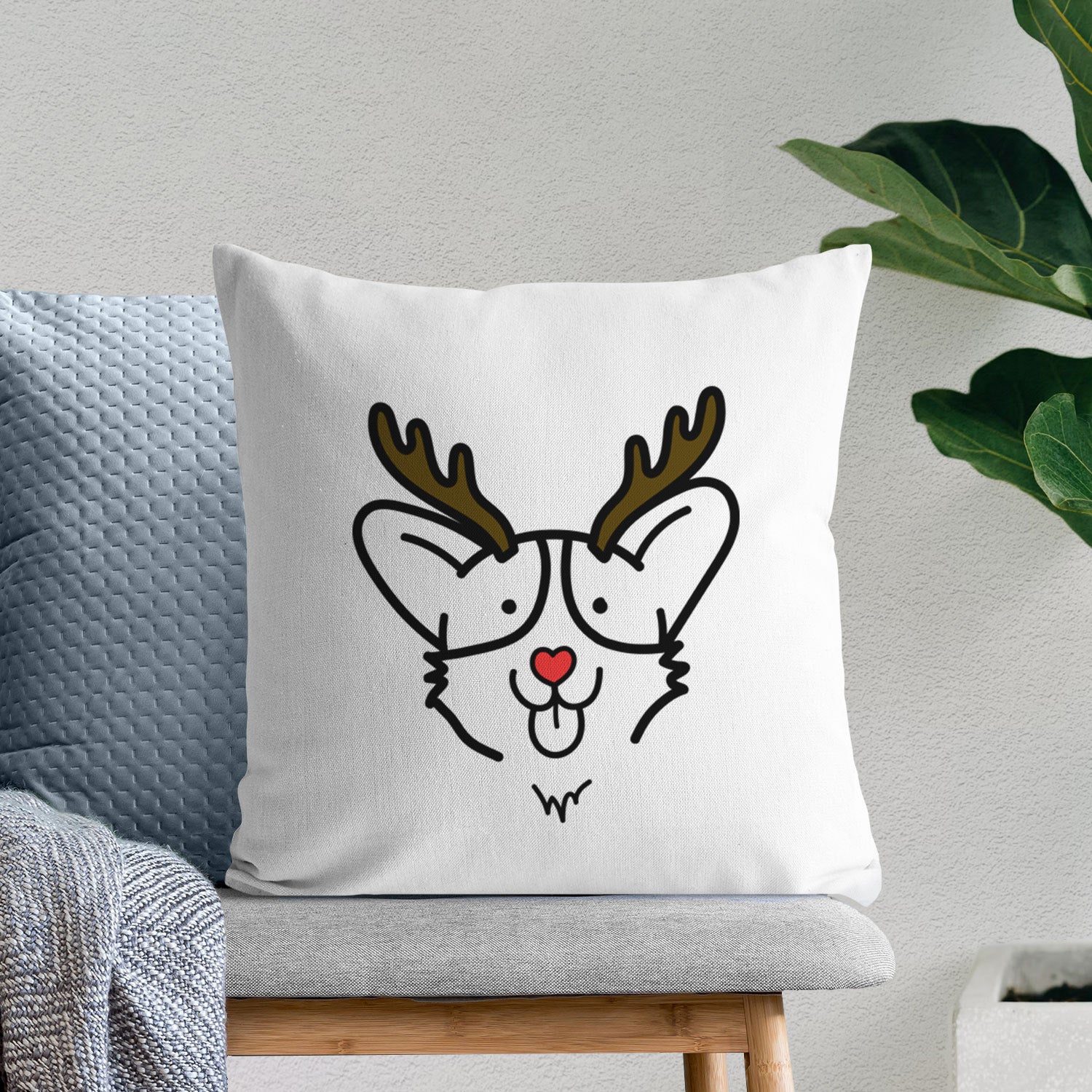 Love Always Corgi - Throw Pillow Cover
