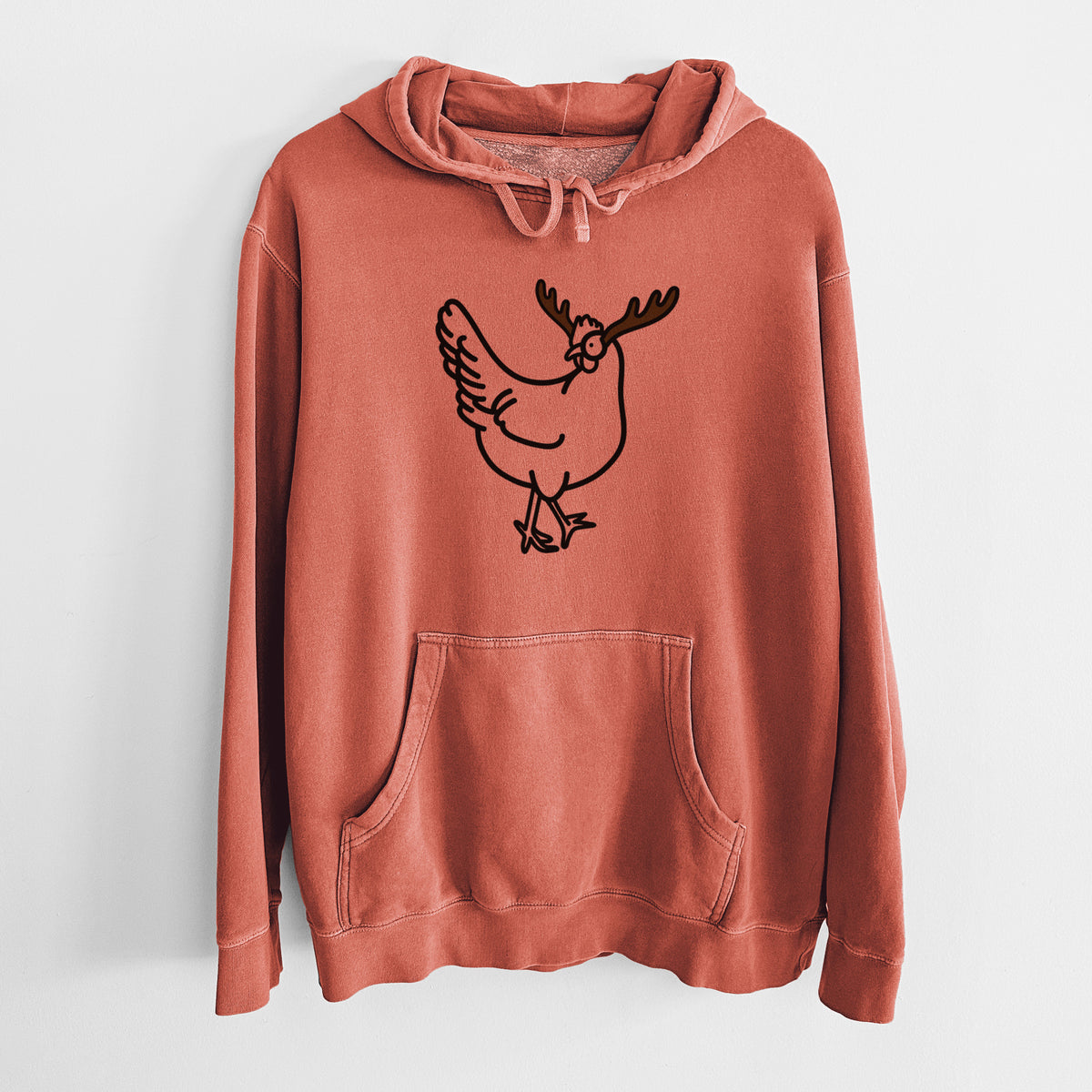 Red Nose Chicken - Daisy - Unisex Pigment Dyed Hoodie