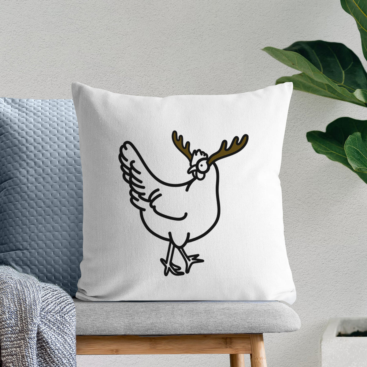 Love Always Chicken - Daisy -  Throw Pillow Cover