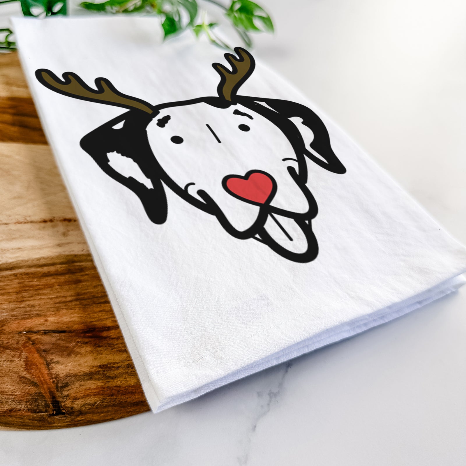 Red Nose Dalmatian - Tea Towel