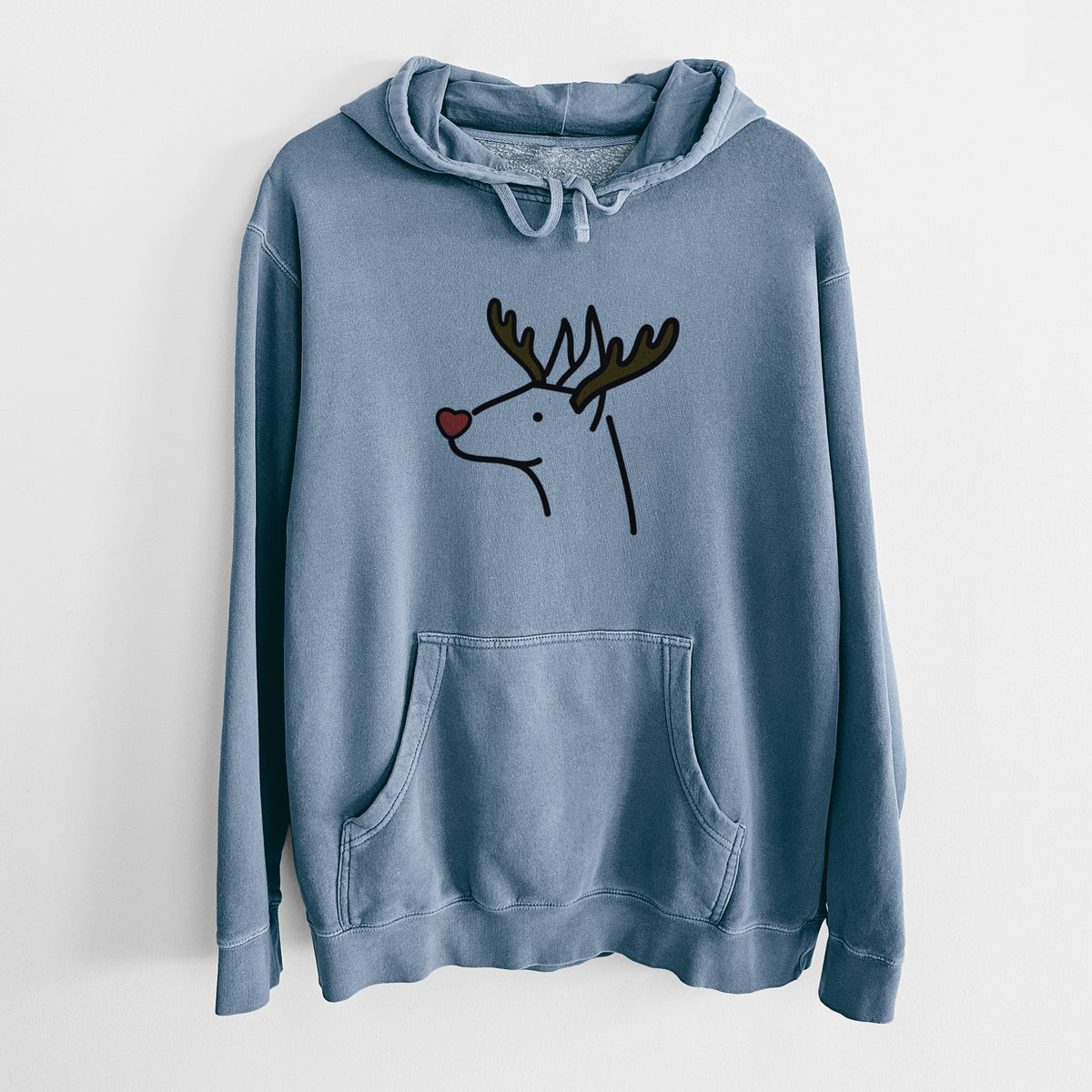 Red Nose Doberman Pinscher - Unisex Pigment Dyed Hoodie