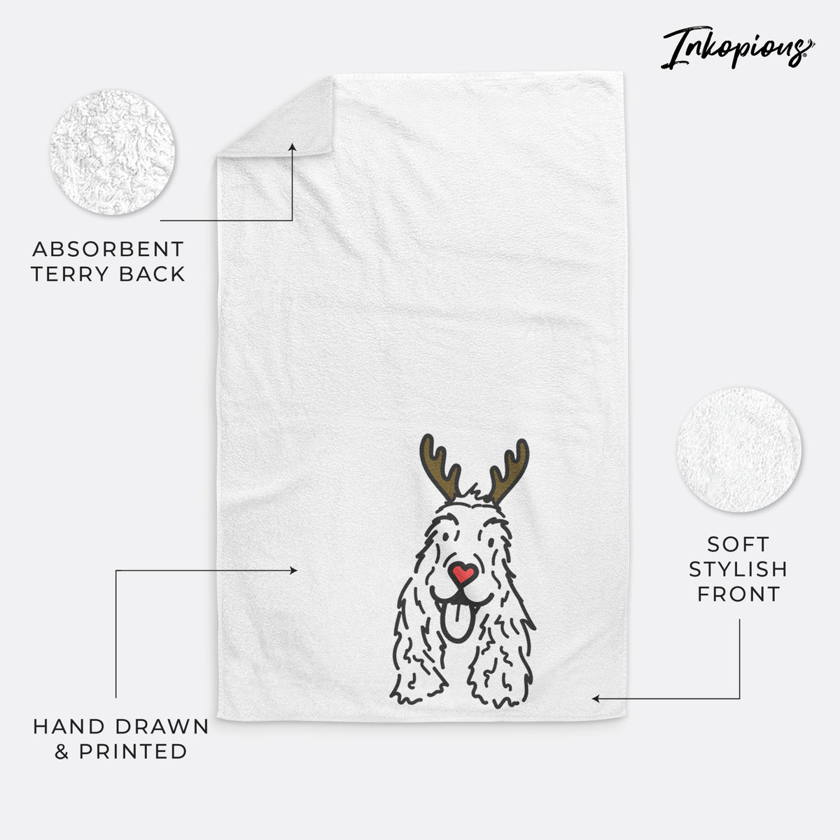 Red Nose English Cocker Spaniel - Dolly - Hand Towel