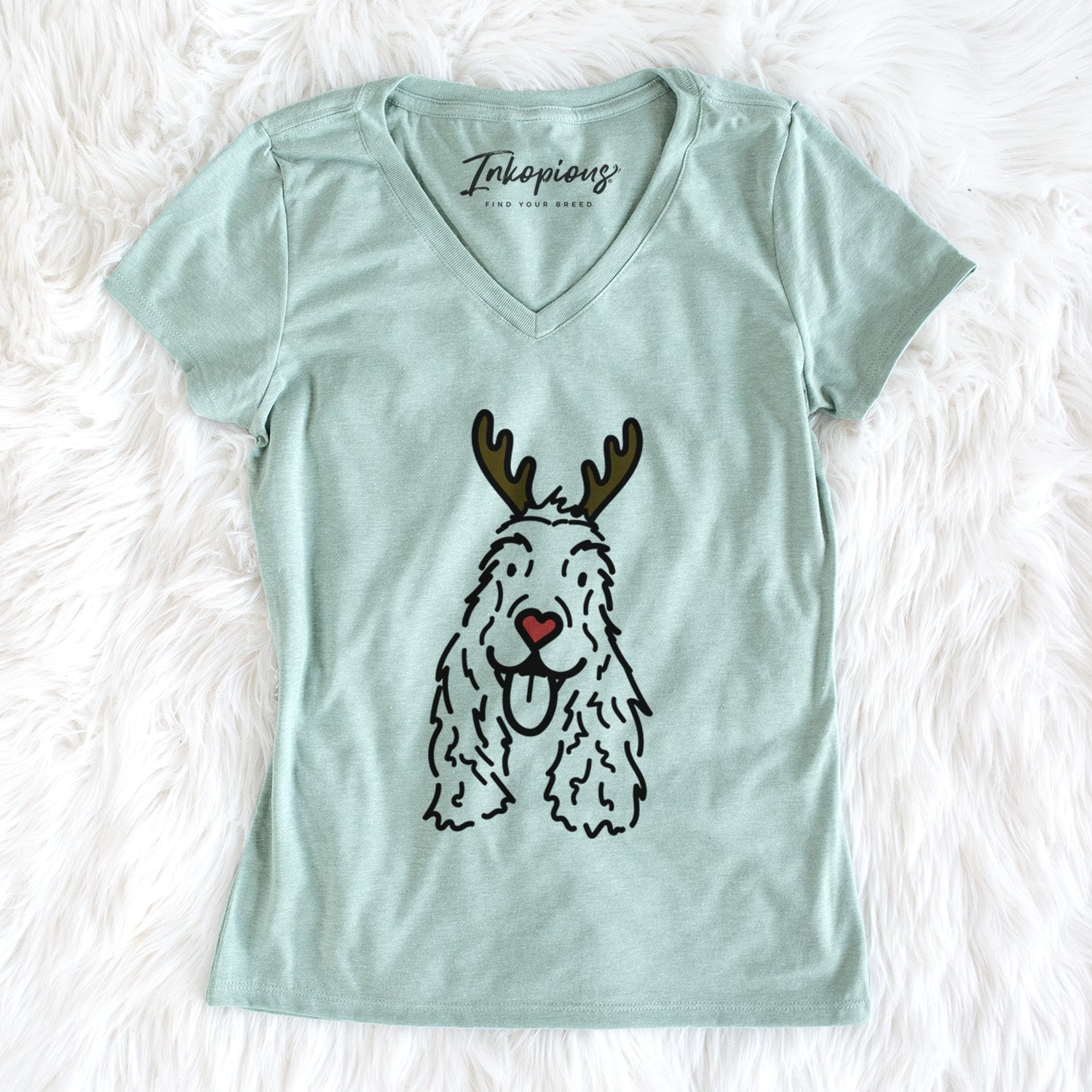 Red Nose English Cocker Spaniel - Dolly - Women's Perfect V-neck Shirt