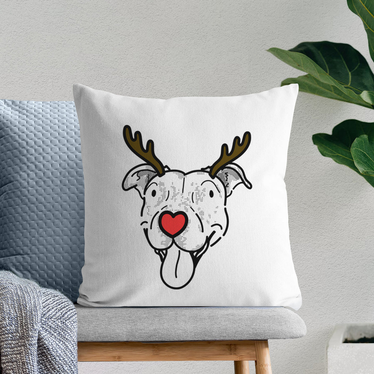 Love Always Pitbull Mix - Dottie -  Throw Pillow Cover