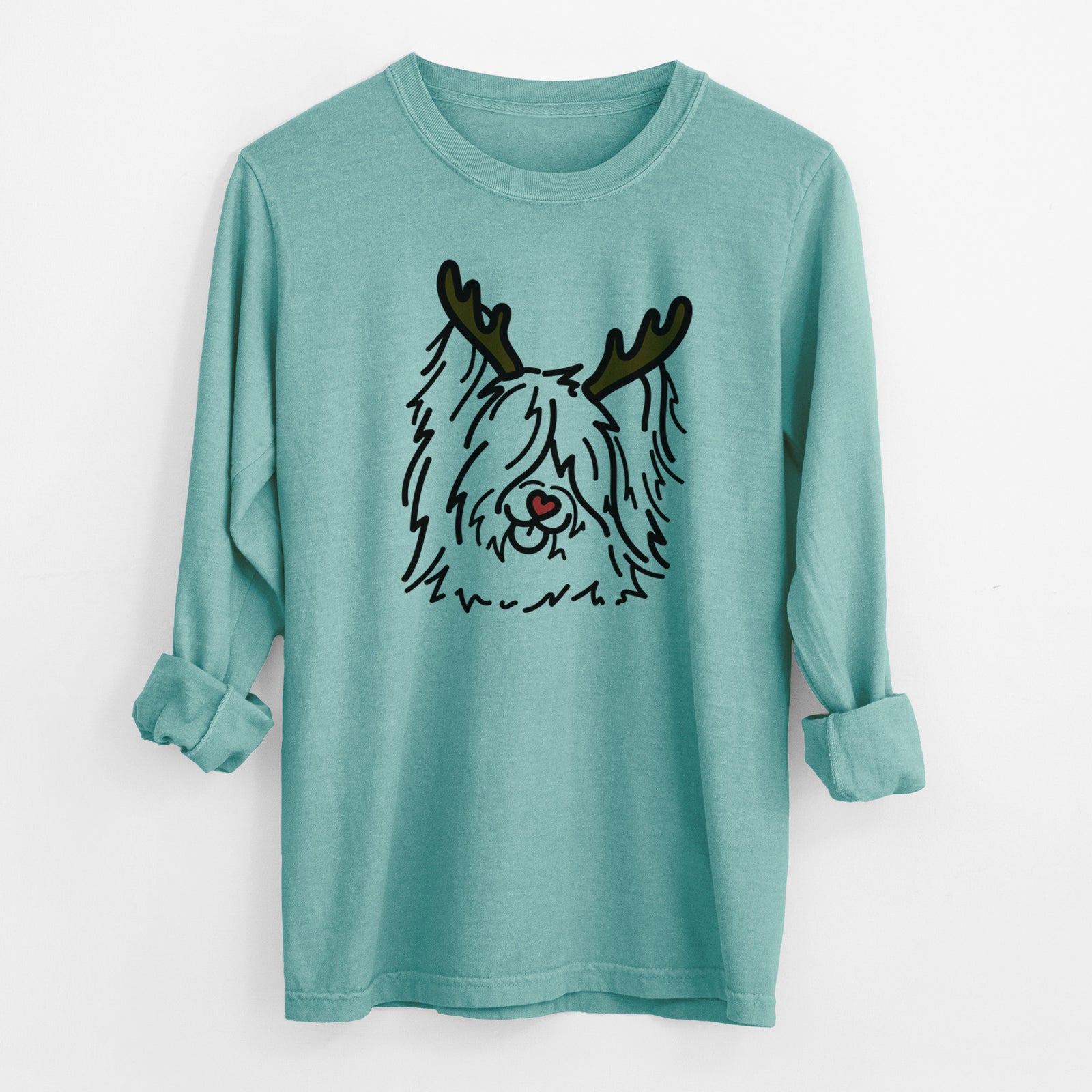 Red Nose Skye Terrier - Dougal - Heavyweight 100% Cotton Long Sleeve