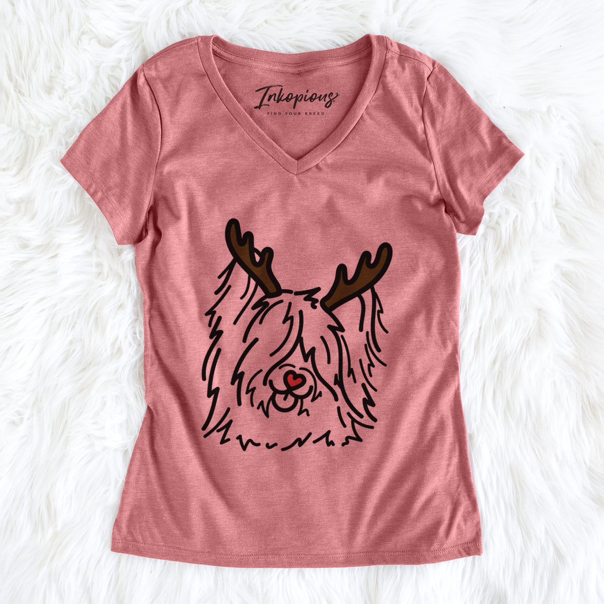 Red Nose Skye Terrier - Dougal - Women's Perfect V-neck Shirt