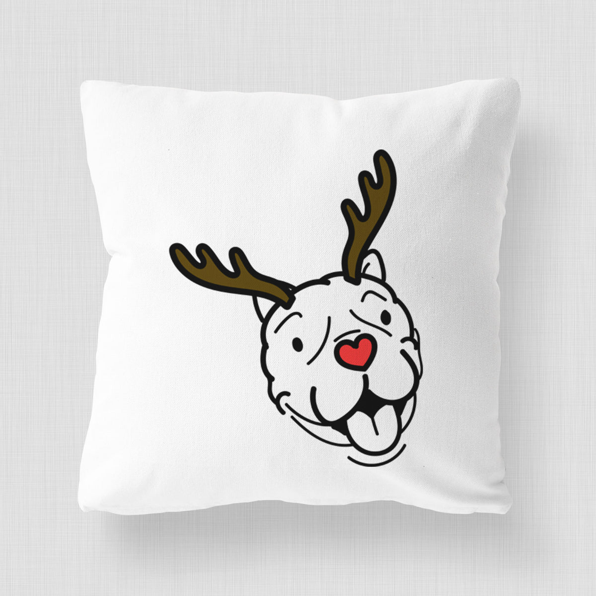 Love Always American Bulldog - Draco -  Throw Pillow Cover