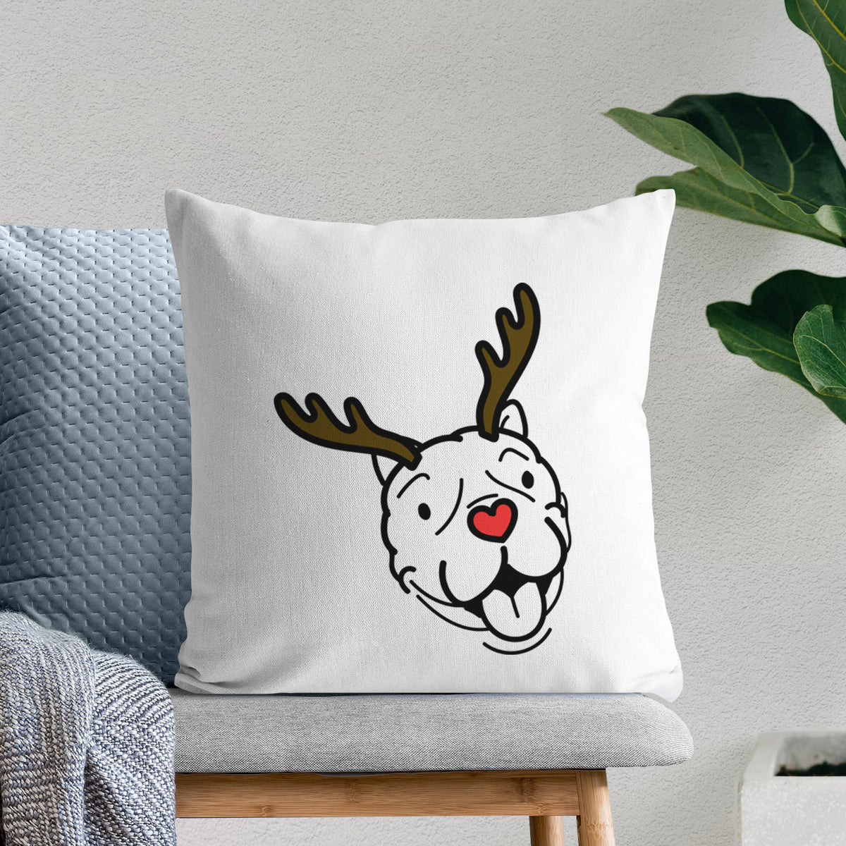 Love Always American Bulldog - Draco -  Throw Pillow Cover