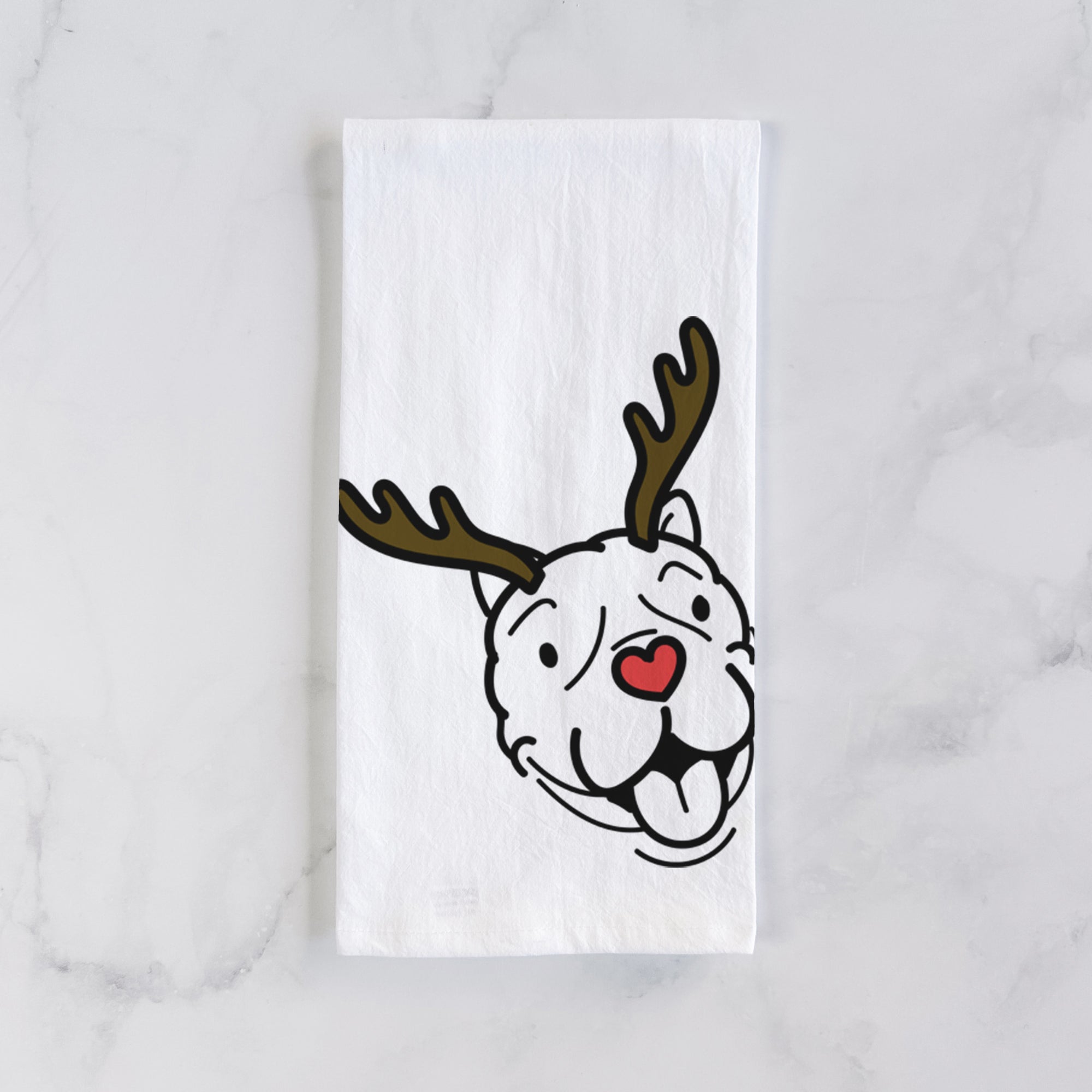 Red Nose American Bulldog - Draco - Tea Towel