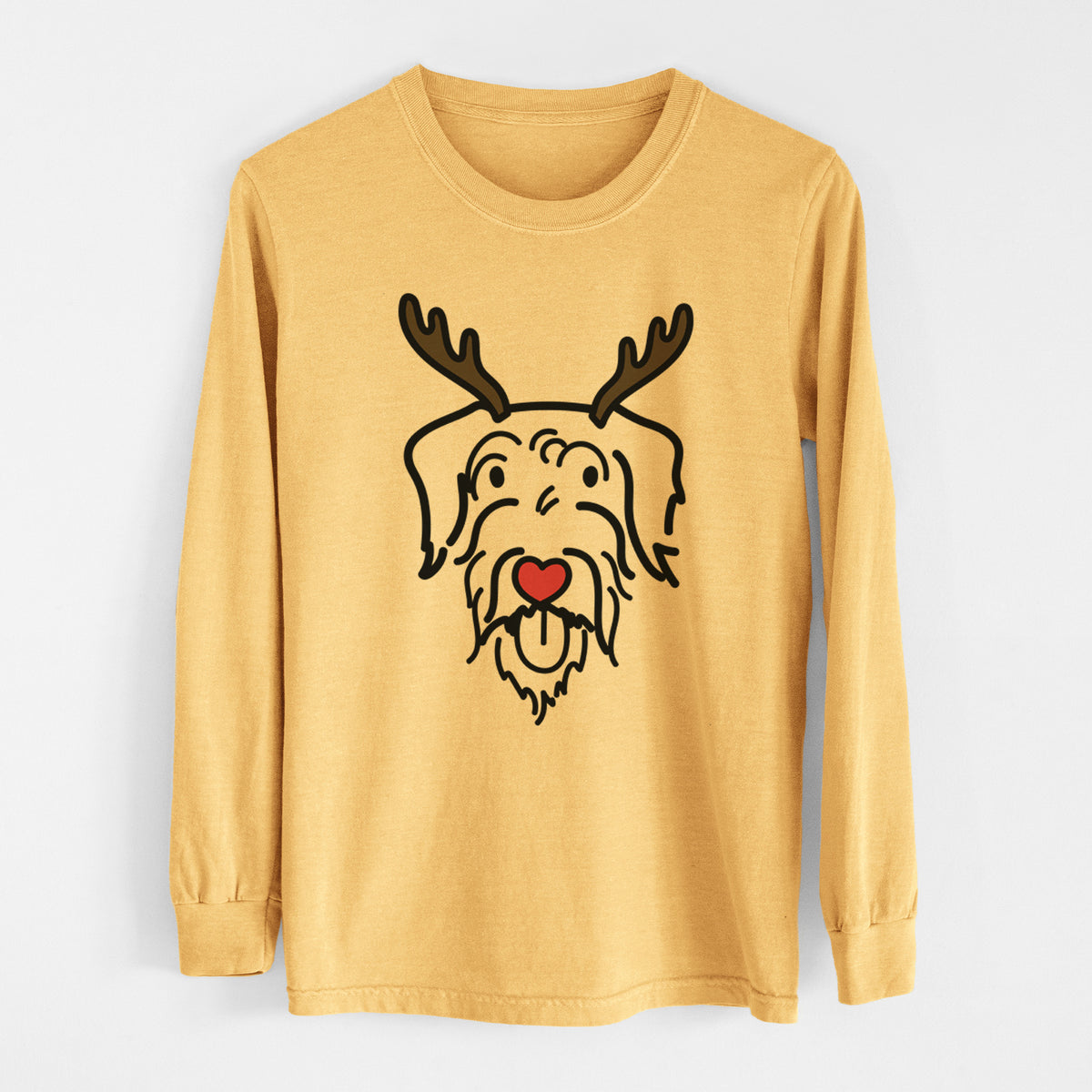 Red Nose Doodle - Dug - Heavyweight 100% Cotton Long Sleeve