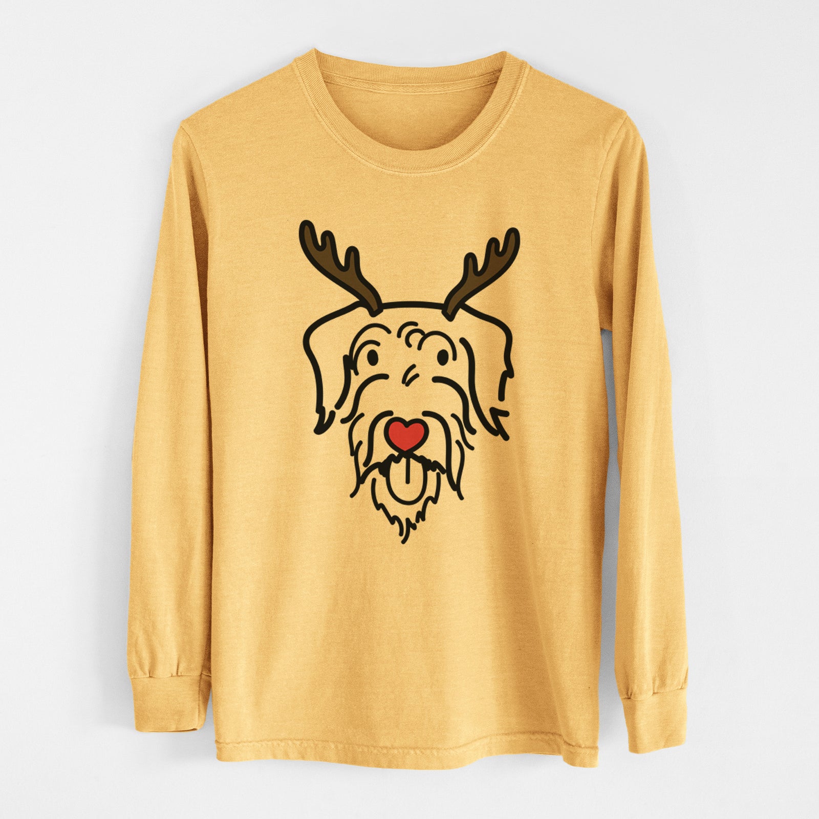 Red Nose Doodle - Dug - Heavyweight 100% Cotton Long Sleeve