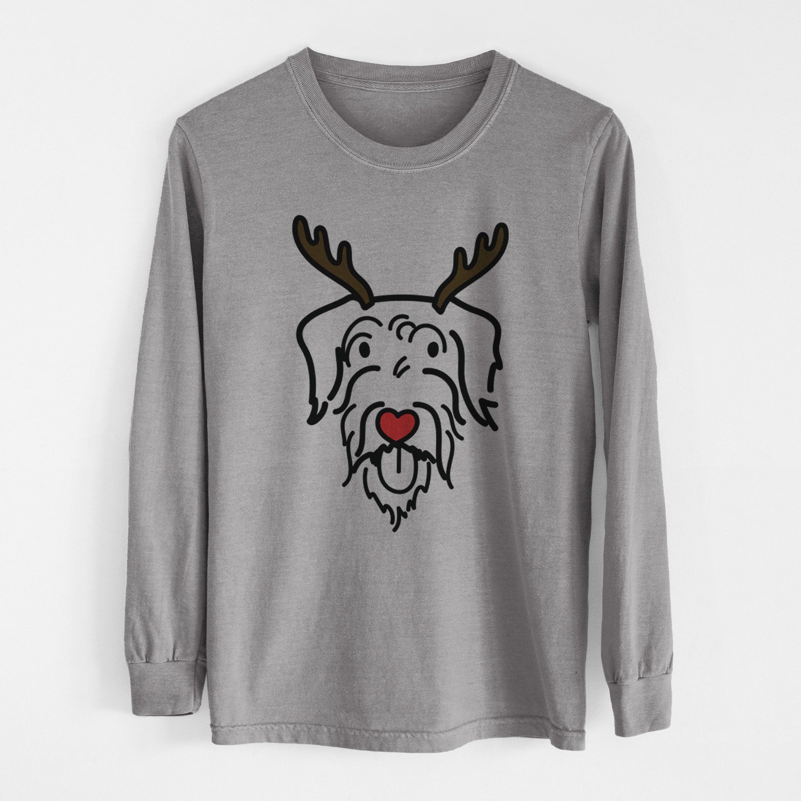 Red Nose Doodle - Dug - Heavyweight 100% Cotton Long Sleeve