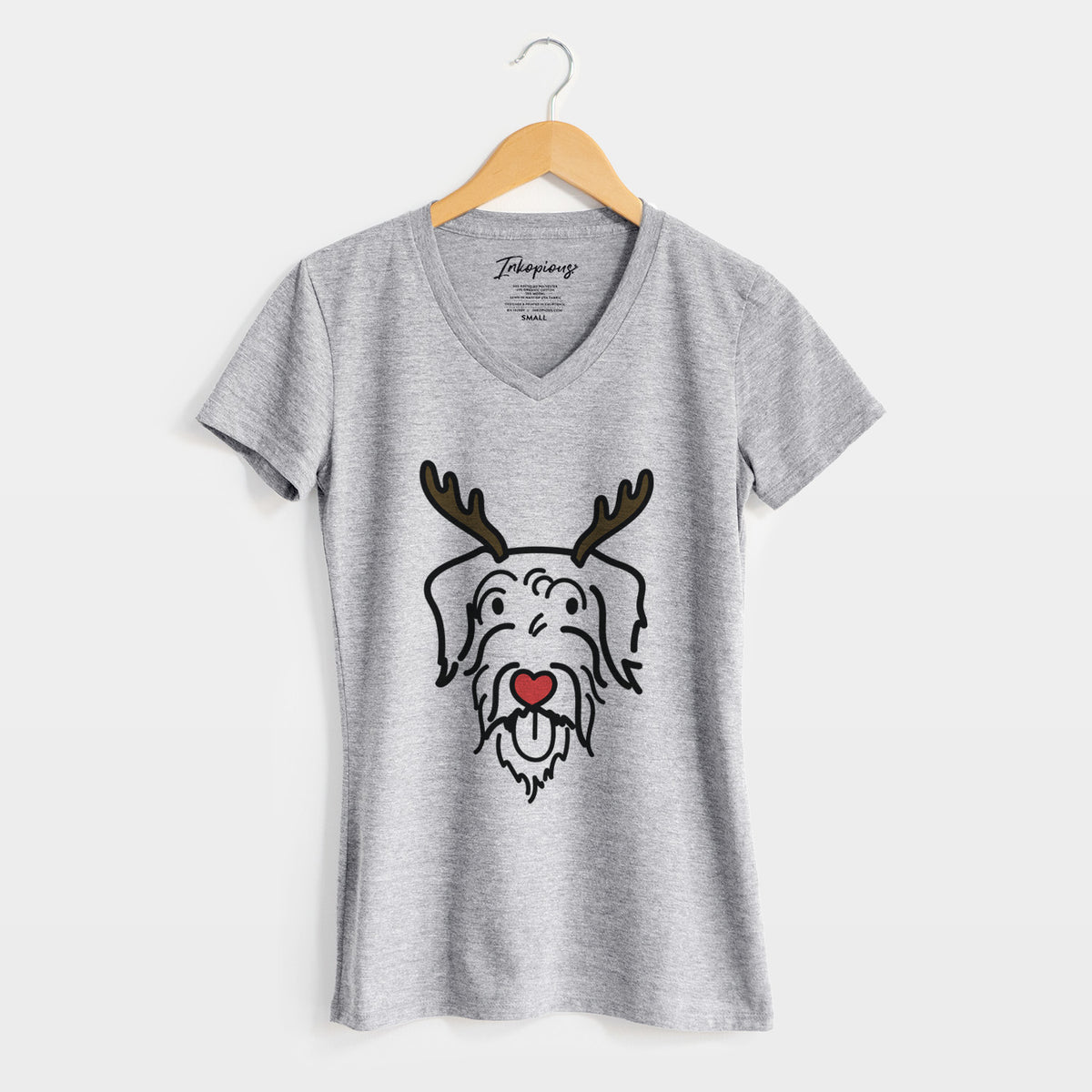 Red Nose Doodle - Dug - Women's Perfect V-neck Shirt