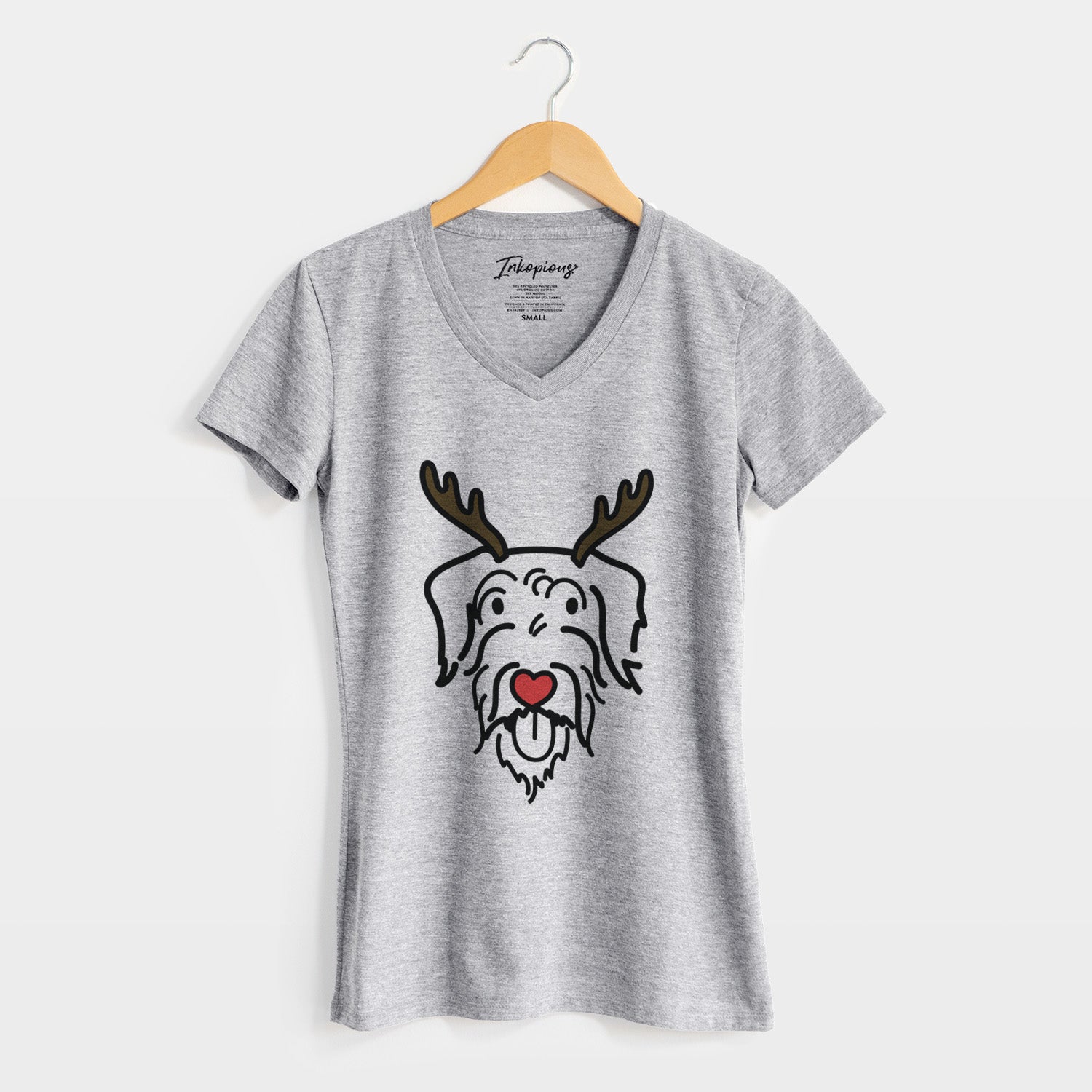 Red Nose Doodle - Dug - Women's Perfect V-neck Shirt
