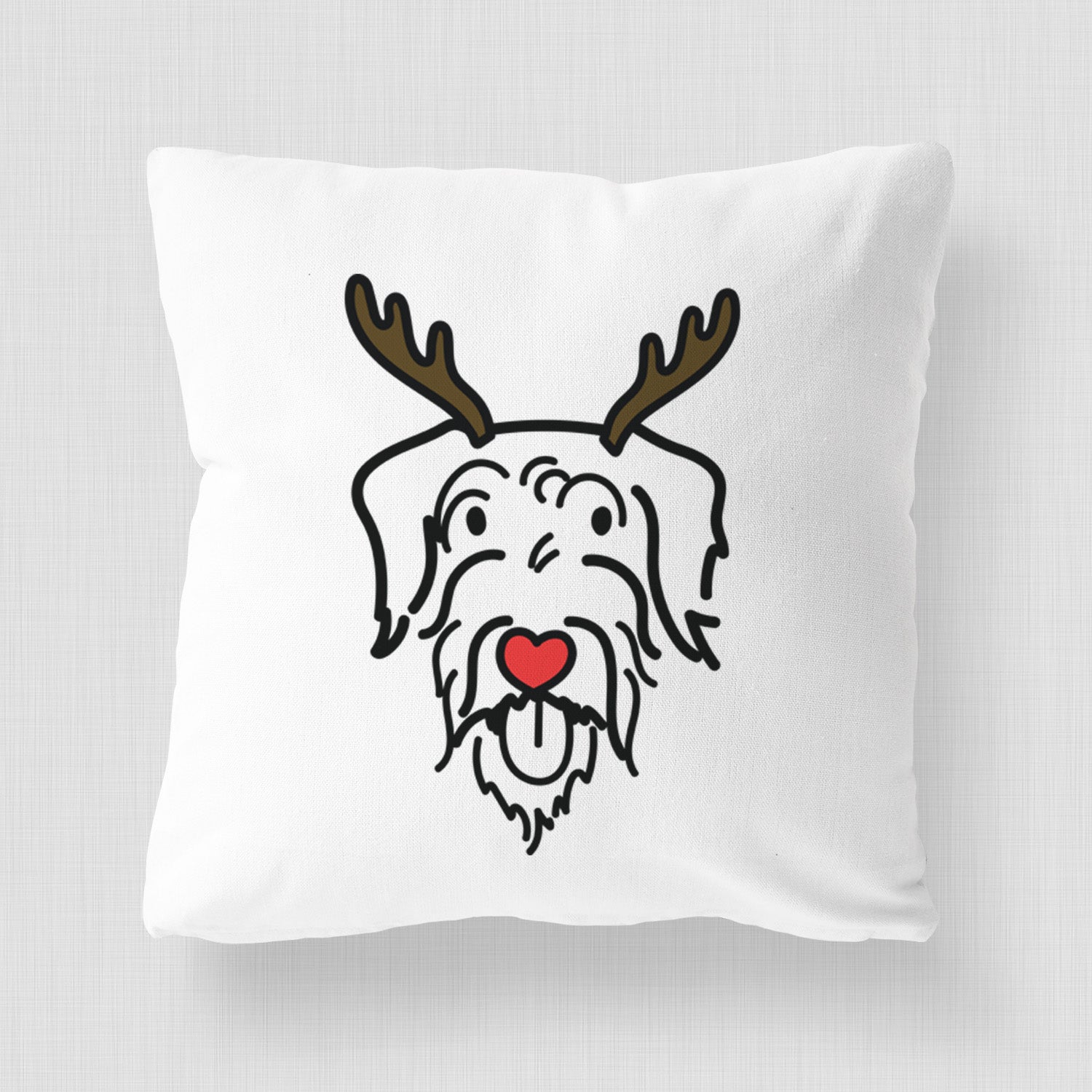 Love Always Doodle - Dug -  Throw Pillow Cover