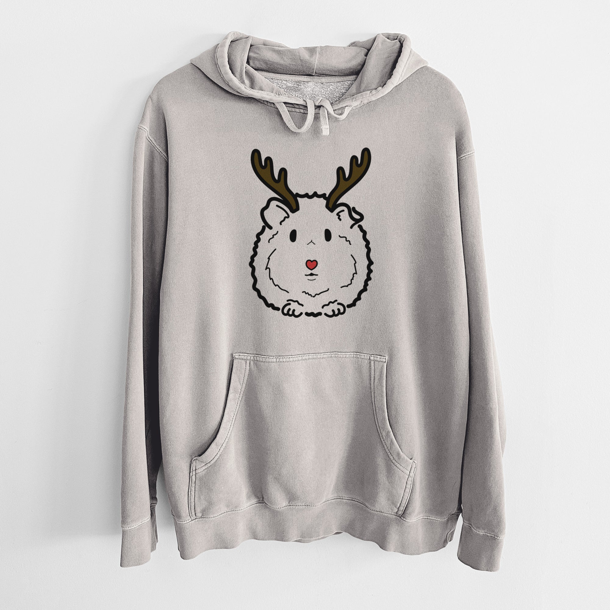 Red Nose Guinea Pig - Duke - Unisex Pigment Dyed Hoodie