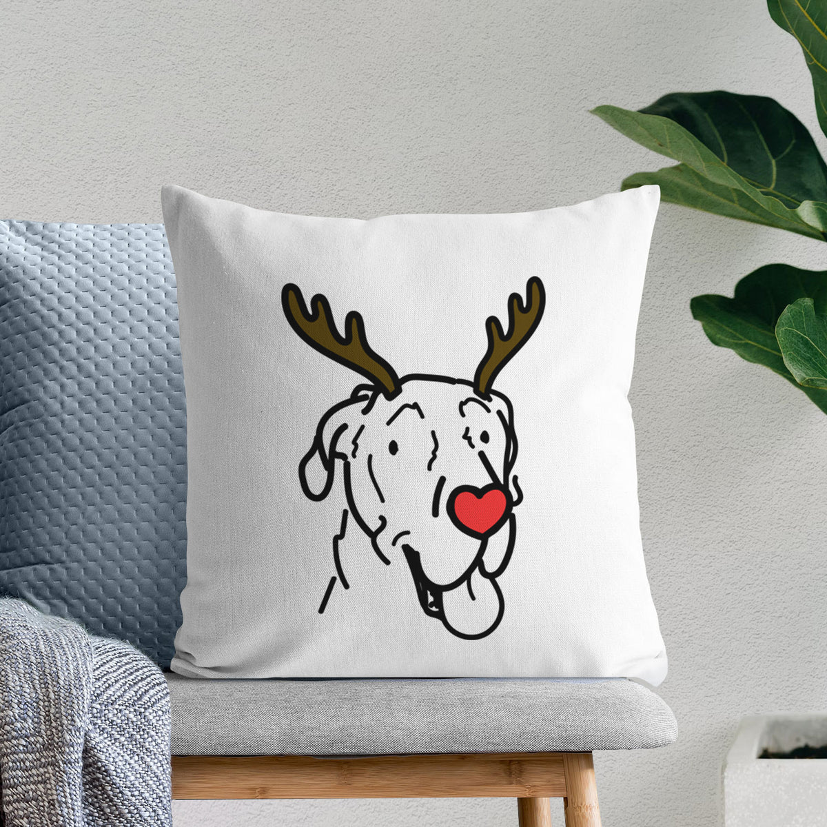 Love Always Great Dane - Duncan -  Throw Pillow Cover