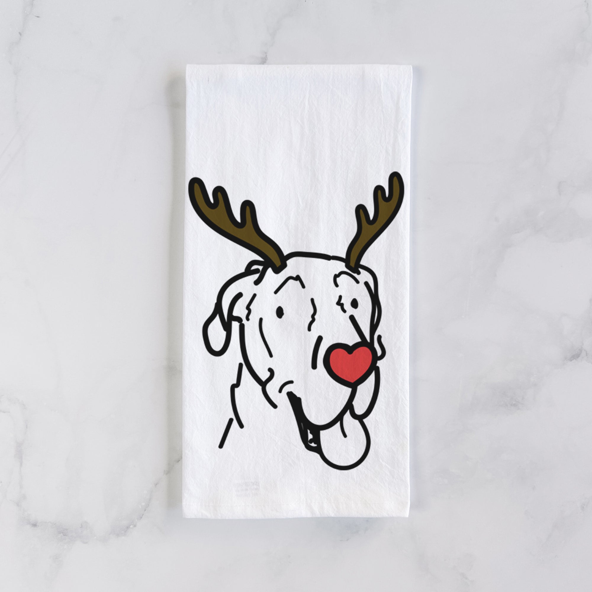 Red Nose Great Dane - Duncan - Tea Towel