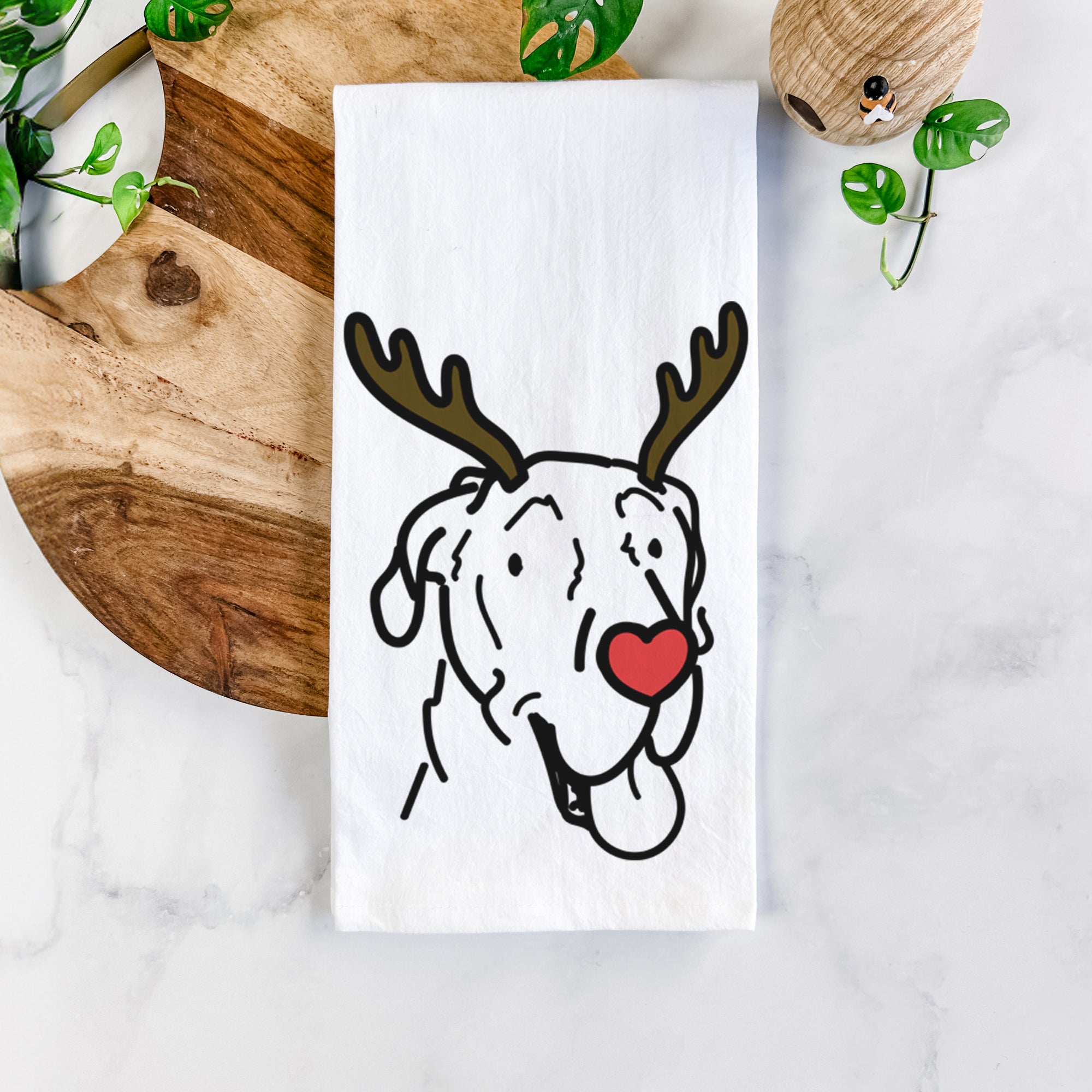 Red Nose Great Dane - Duncan - Tea Towel