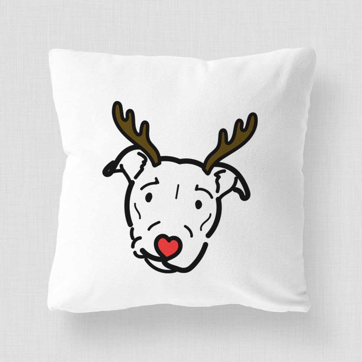 Love Always Pitbull Mix - Ernie -  Throw Pillow Cover