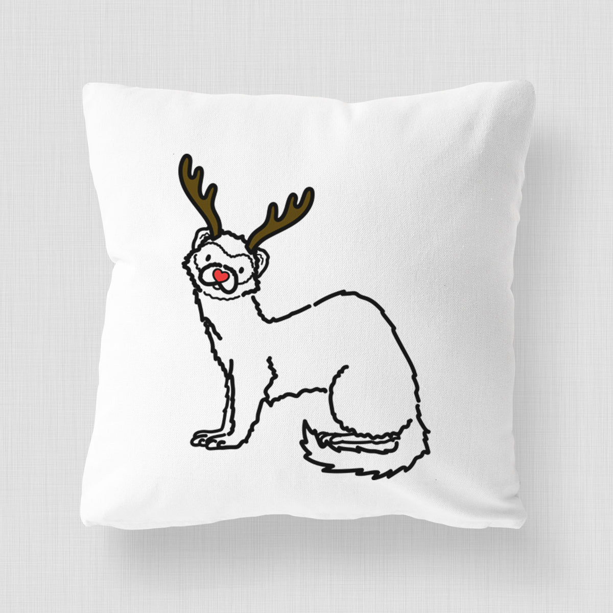 Love Always Ferret - Fern -  Throw Pillow Cover