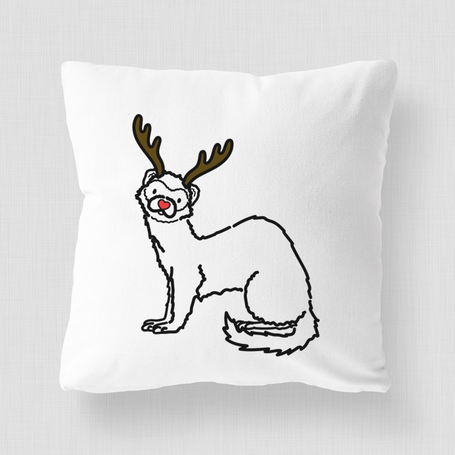 Love Always Ferret - Fern -  Throw Pillow Cover