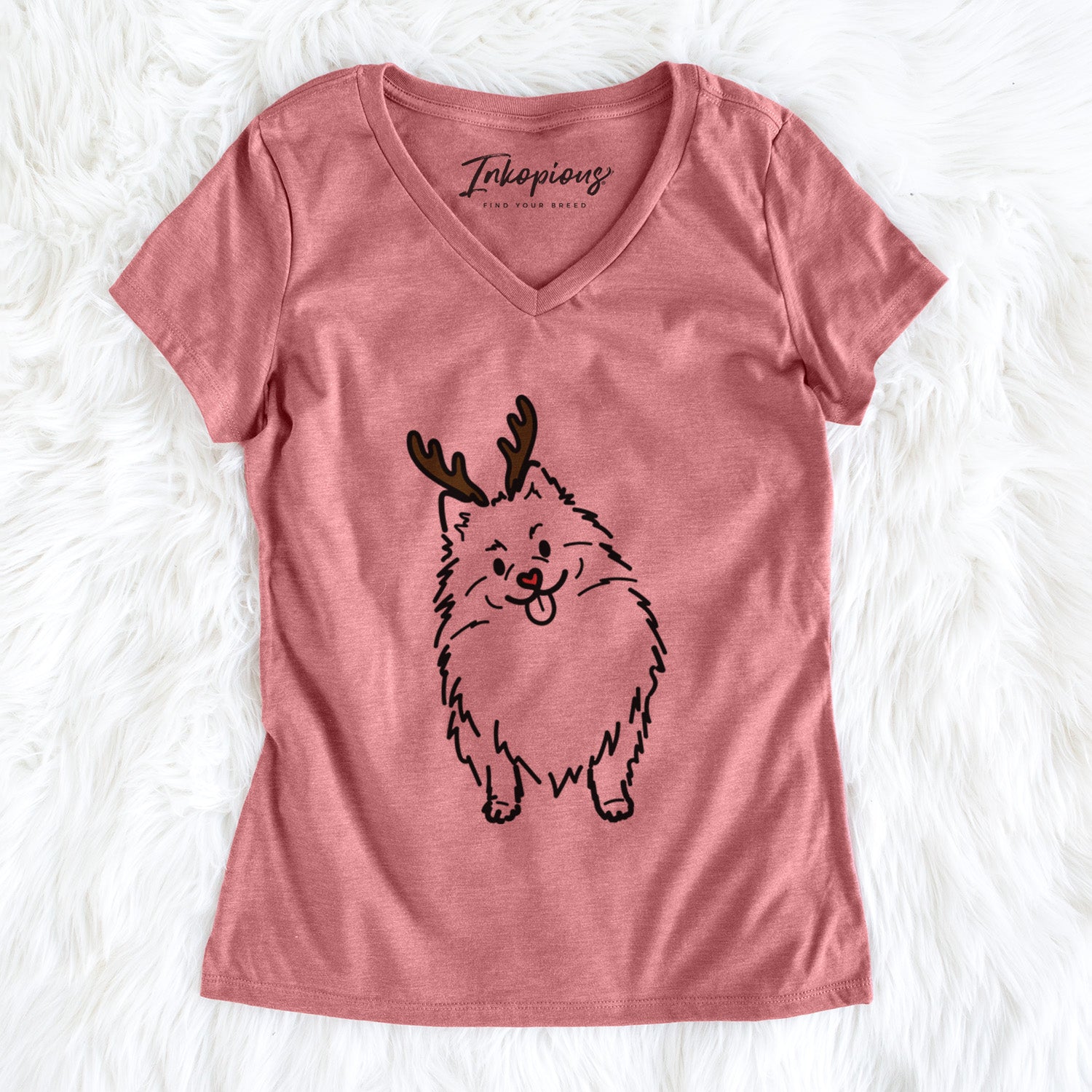 Red Nose Pomeranian - Fern - Women's Perfect V-neck Shirt