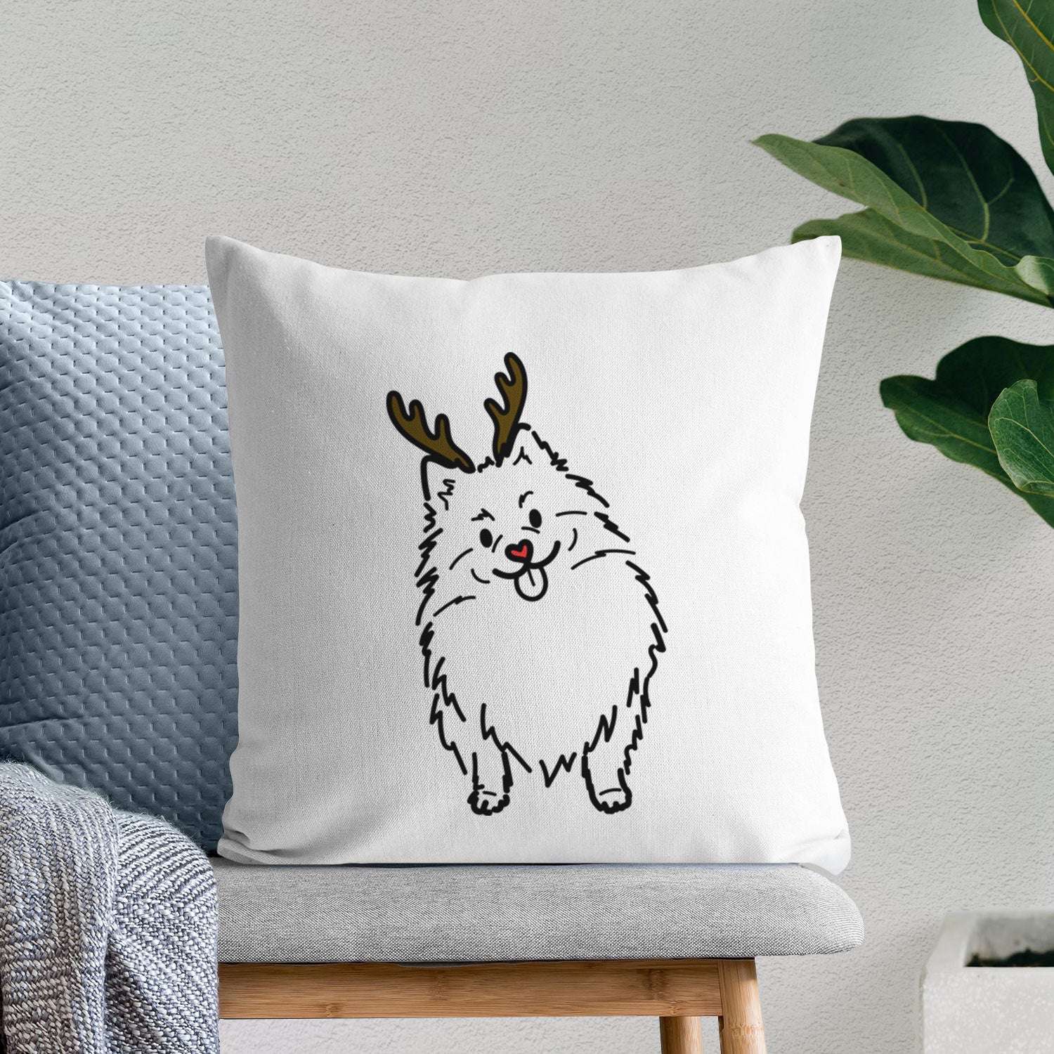 Love Always Pomeranian - Fern -  Throw Pillow Cover