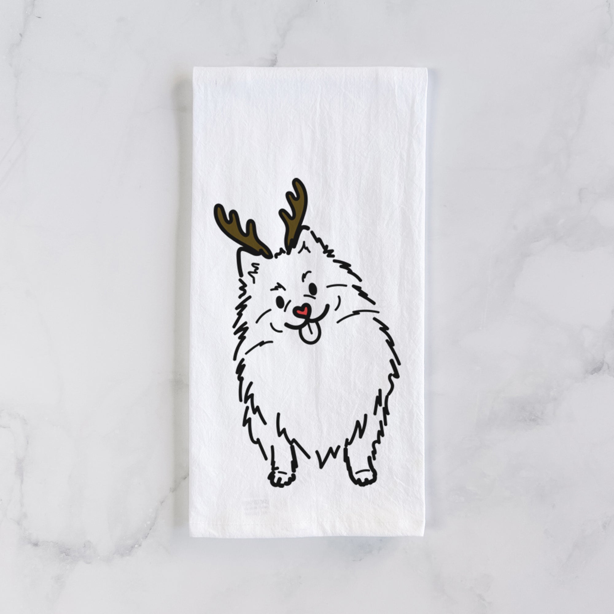 Red Nose Pomeranian - Fern - Tea Towel