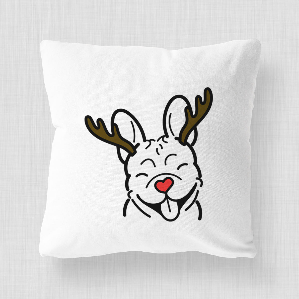 Love Always French Bulldog - Throw Pillow Cover