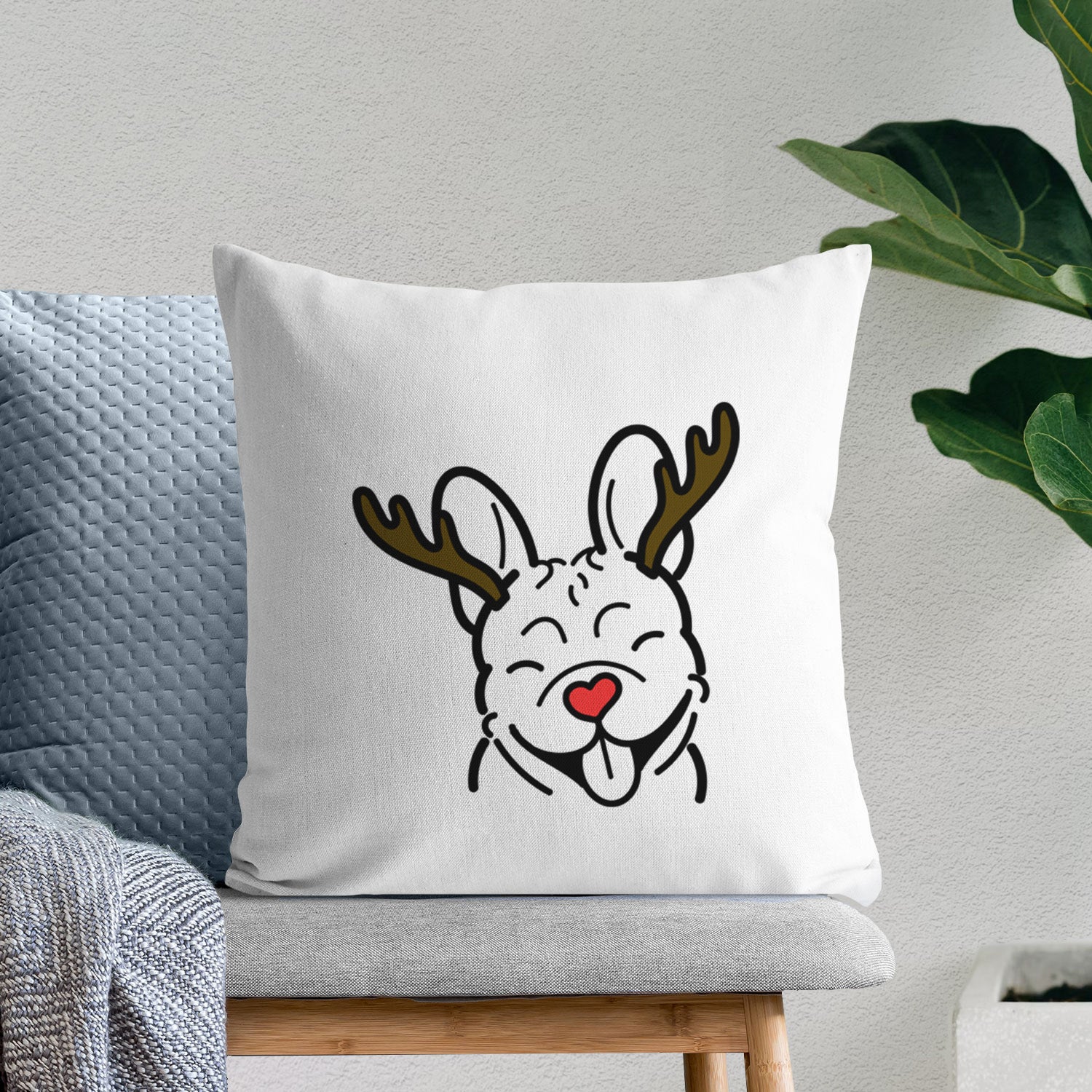 Love Always French Bulldog - Throw Pillow Cover