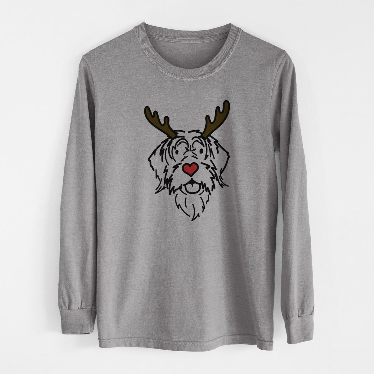 Red Nose Wirehaird Pointing Griffon - Gary - Heavyweight 100% Cotton Long Sleeve